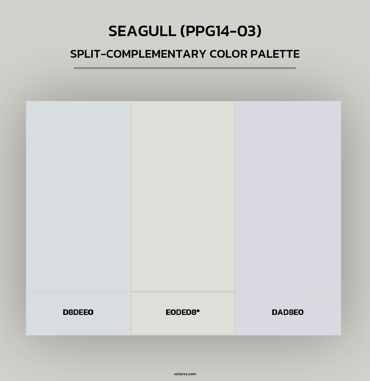 Seagull (PPG14-03) - Split-Complementary Color Palette