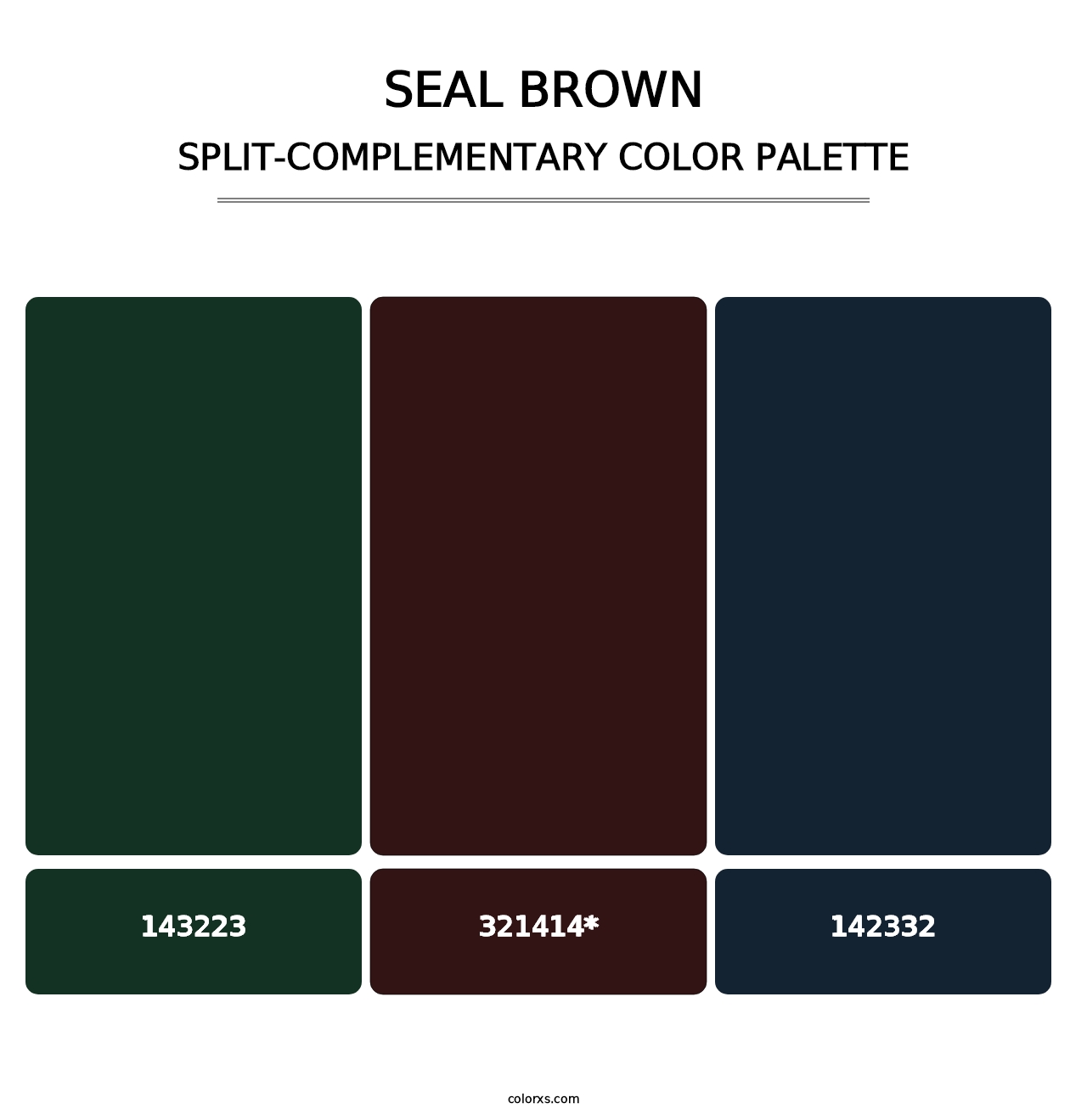 Seal brown - Split-Complementary Color Palette