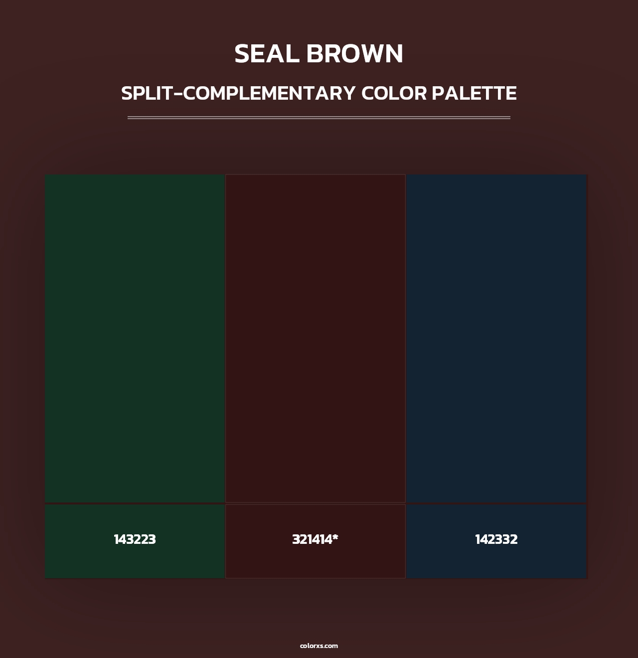 Seal brown - Split-Complementary Color Palette