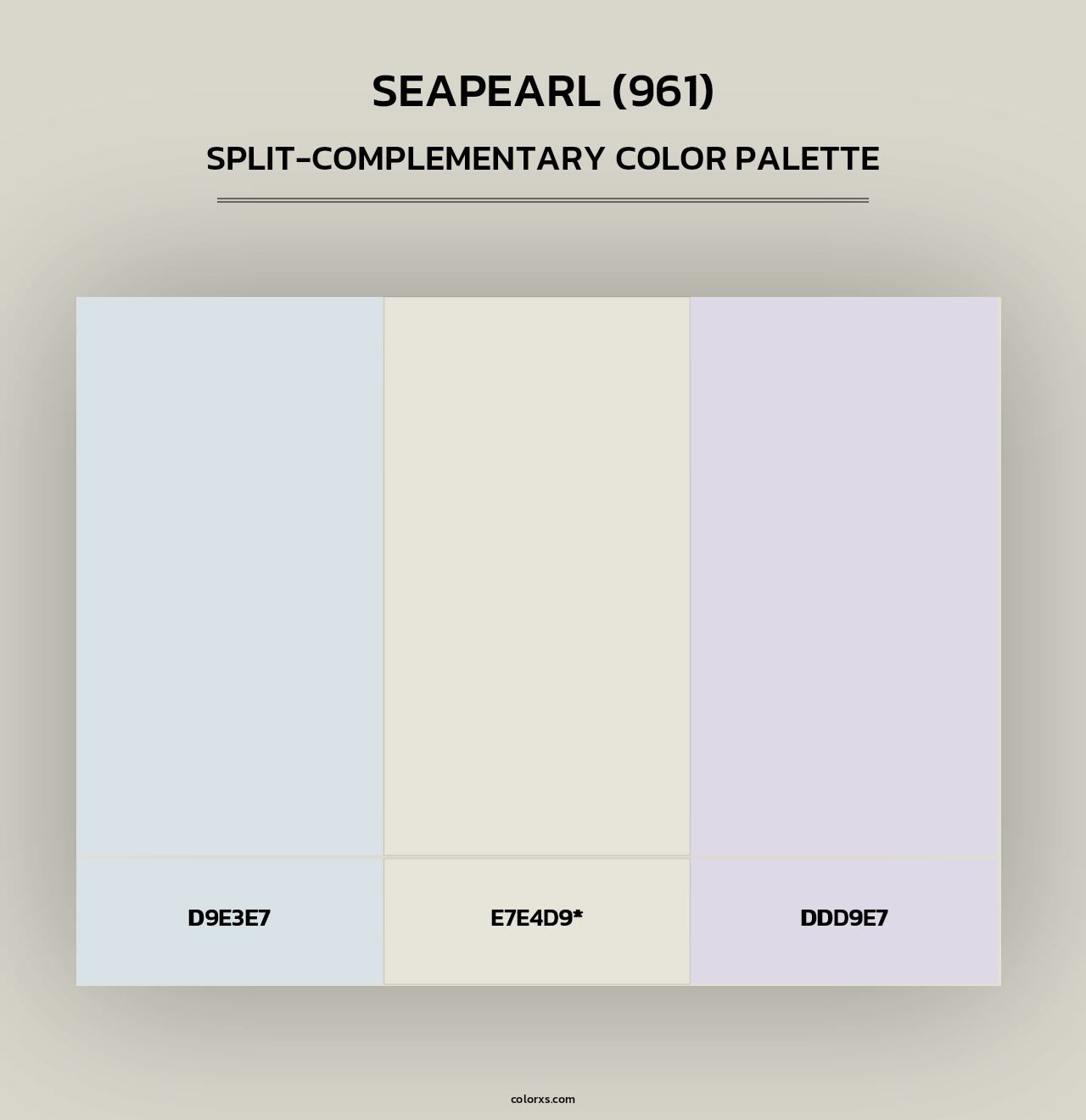 Seapearl (961) - Split-Complementary Color Palette