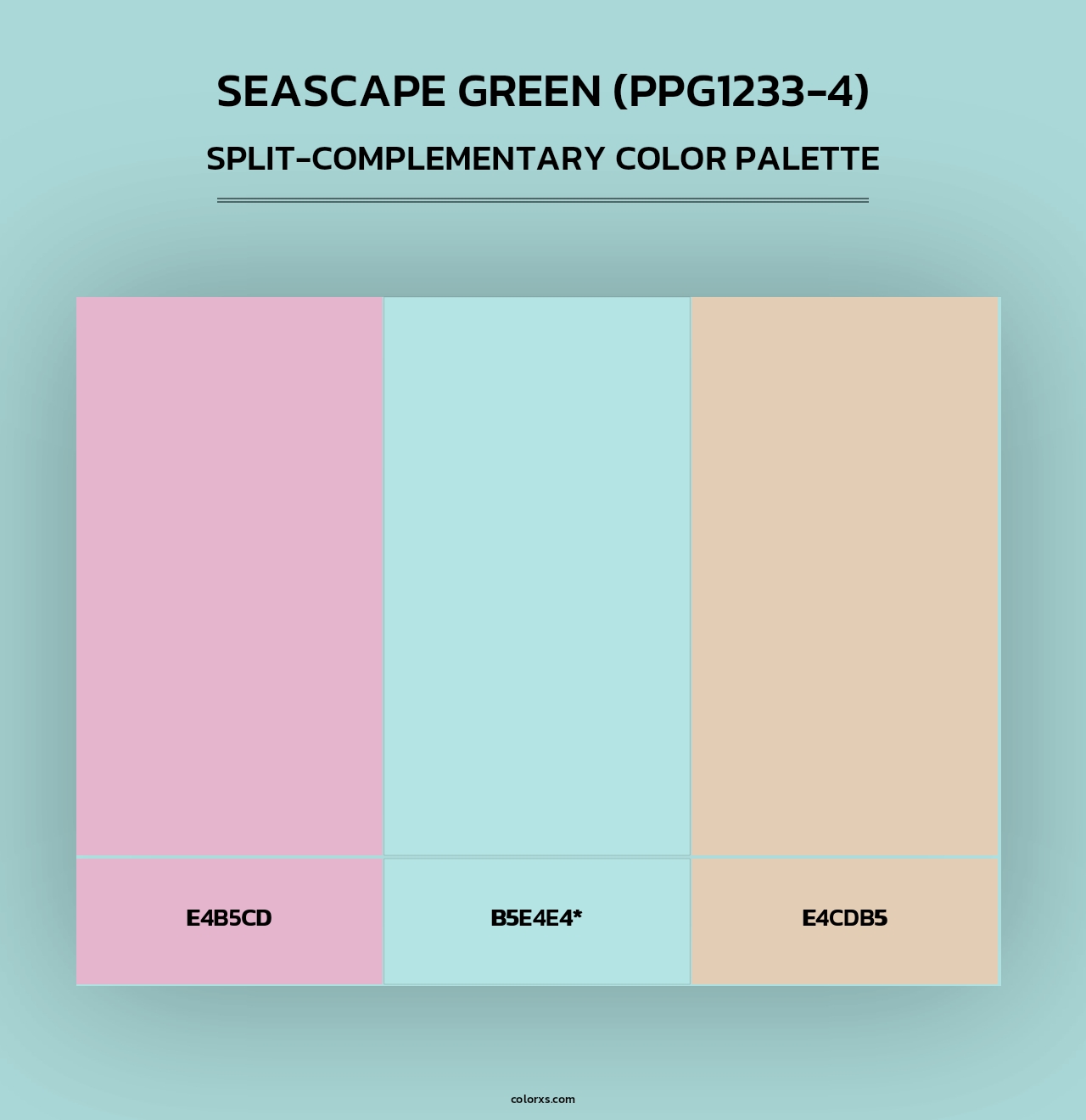 Seascape Green (PPG1233-4) - Split-Complementary Color Palette