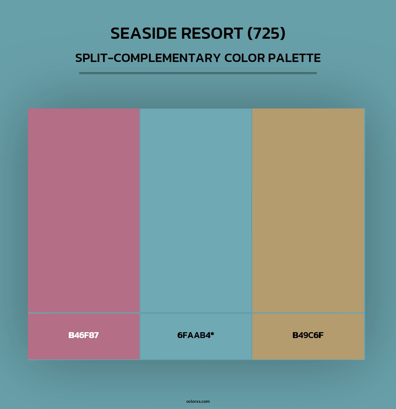 Seaside Resort (725) - Split-Complementary Color Palette