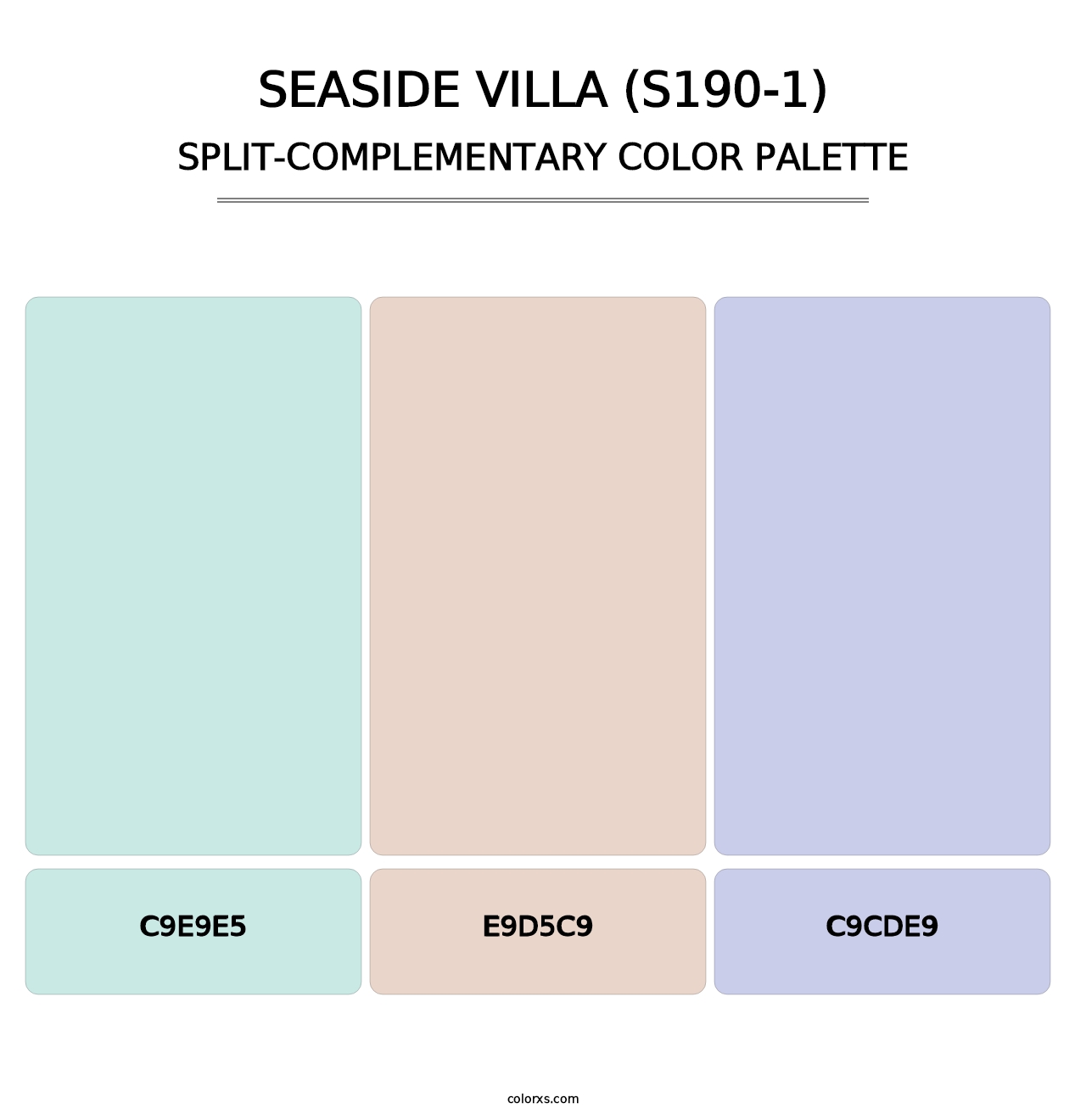 Seaside Villa (S190-1) - Split-Complementary Color Palette