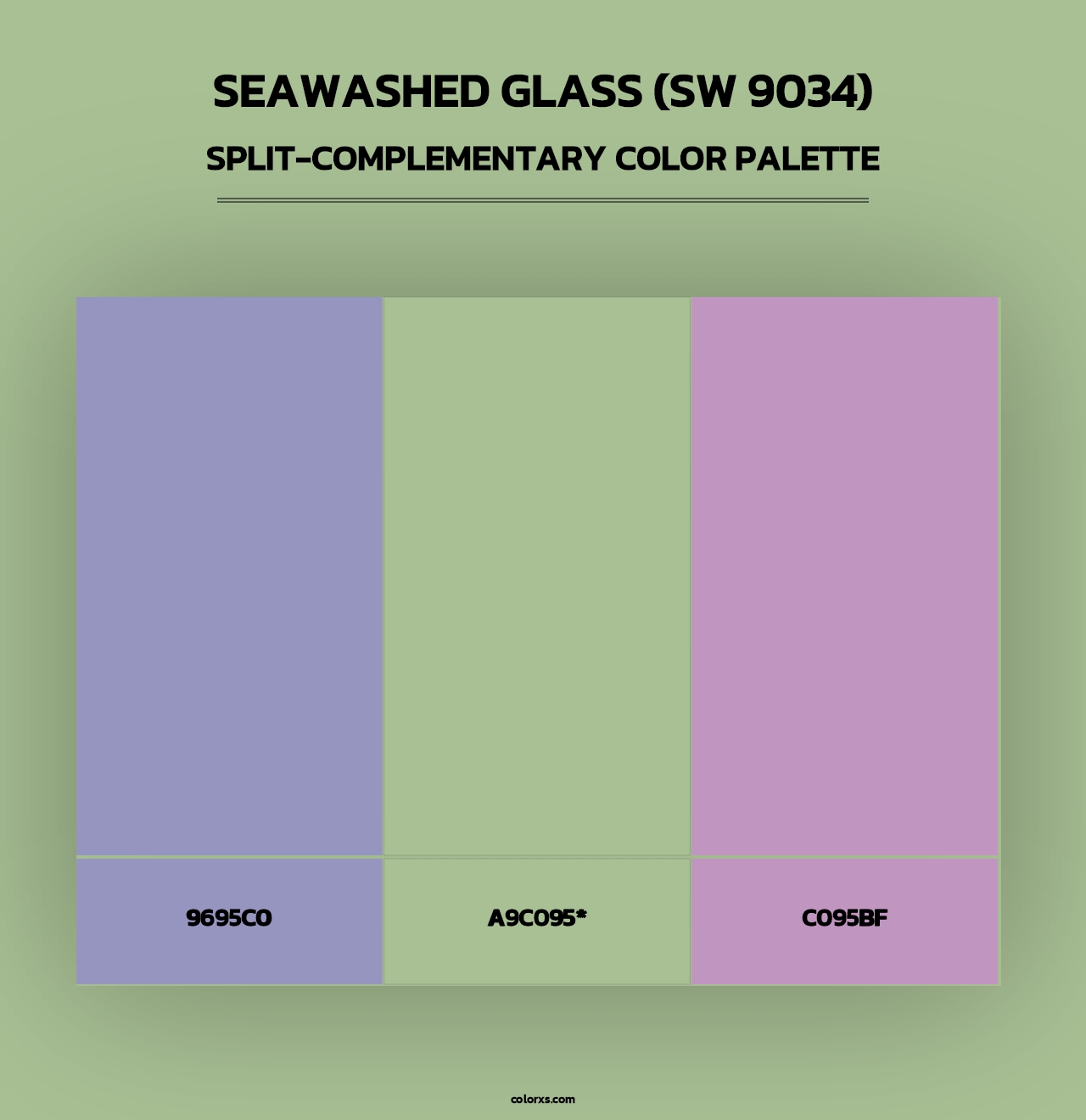 Seawashed Glass (SW 9034) - Split-Complementary Color Palette