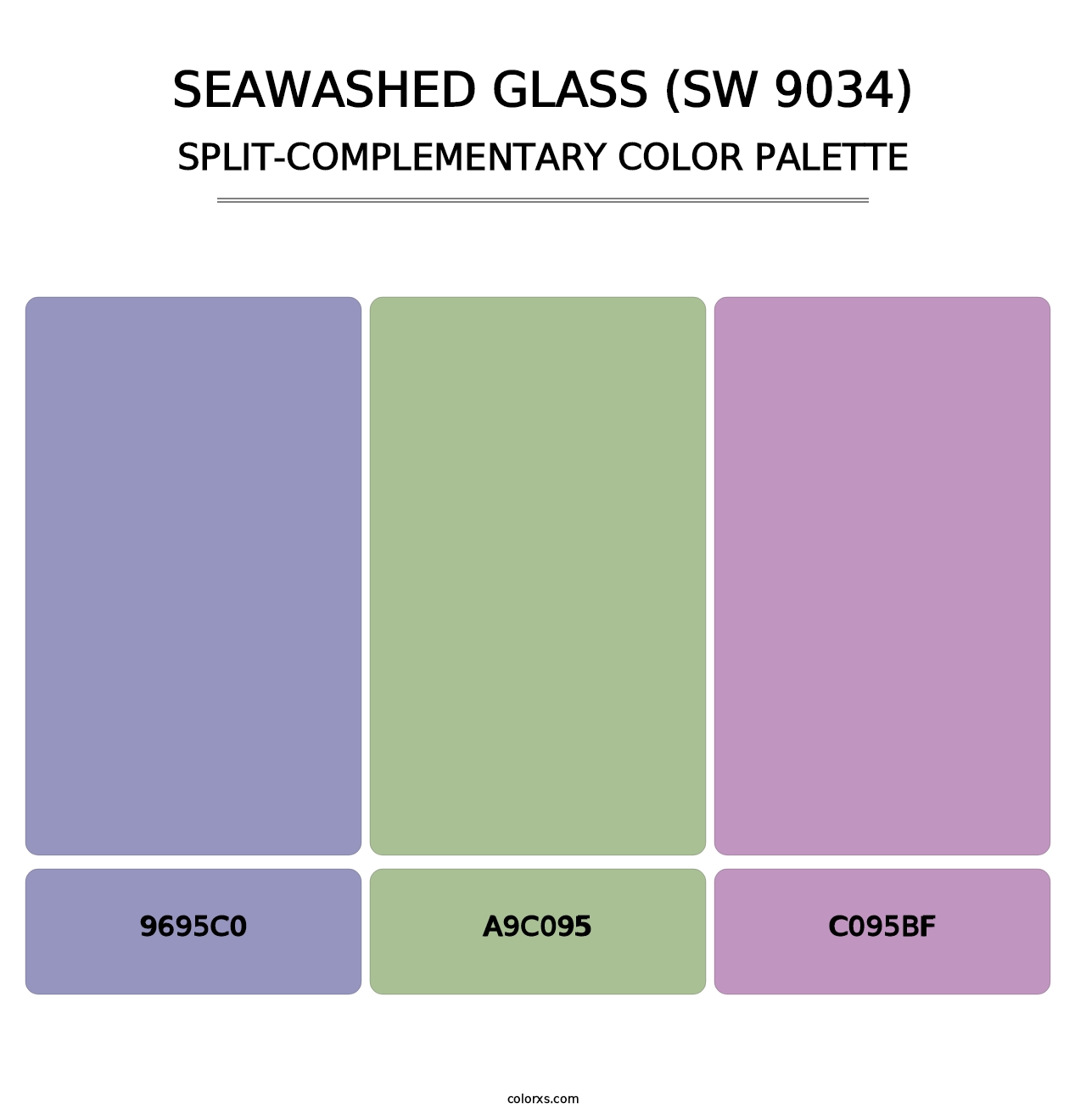 Seawashed Glass (SW 9034) - Split-Complementary Color Palette