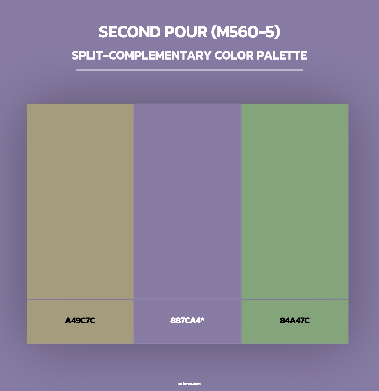 Second Pour (M560-5) - Split-Complementary Color Palette