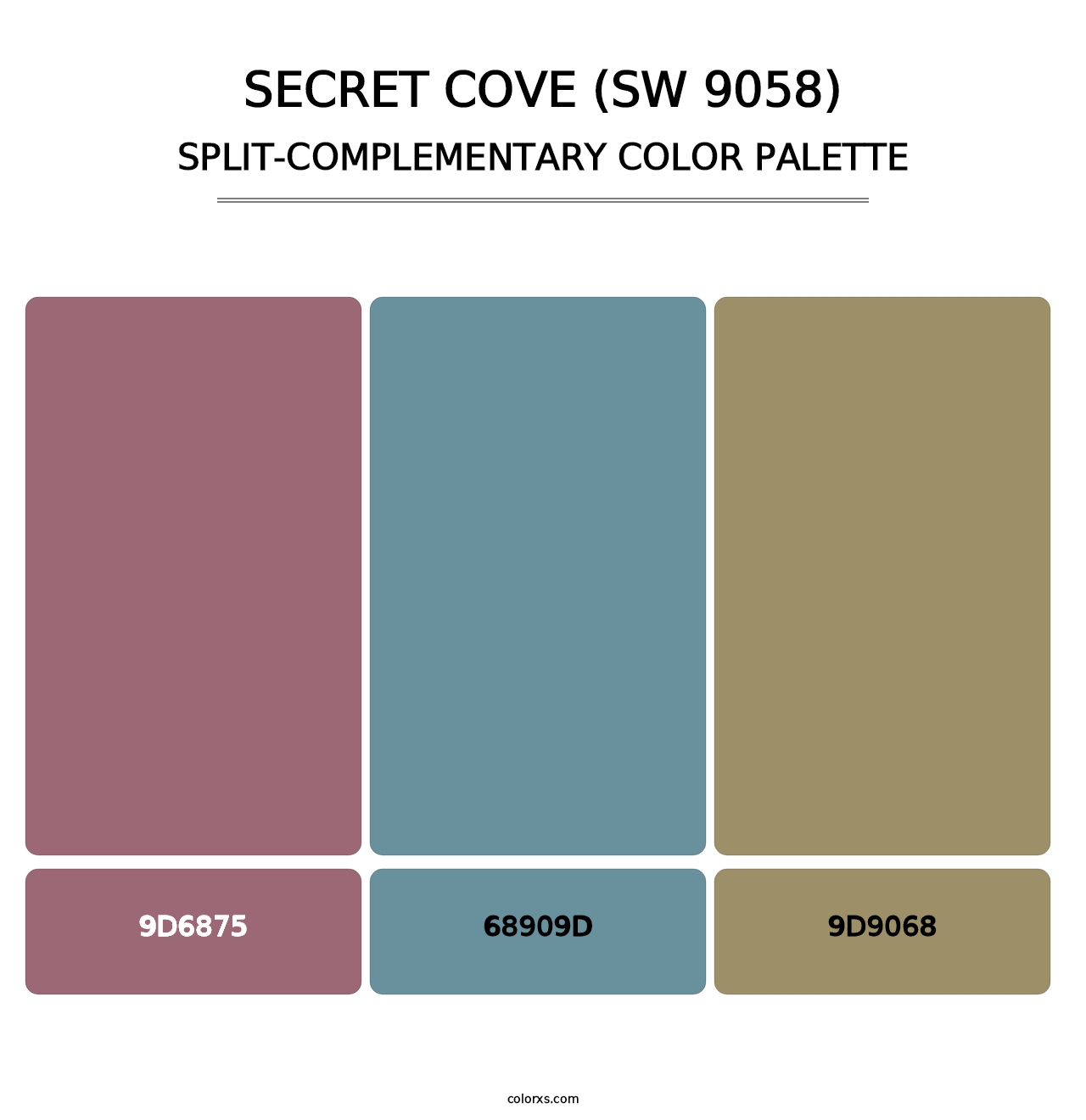Secret Cove (SW 9058) - Split-Complementary Color Palette