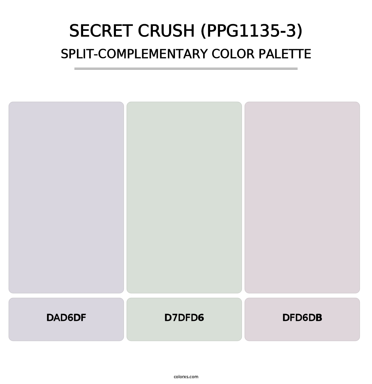 Secret Crush (PPG1135-3) - Split-Complementary Color Palette