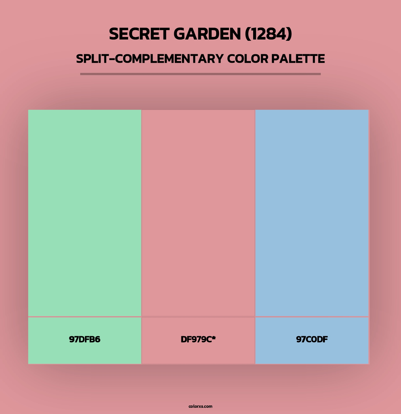 Secret Garden (1284) - Split-Complementary Color Palette