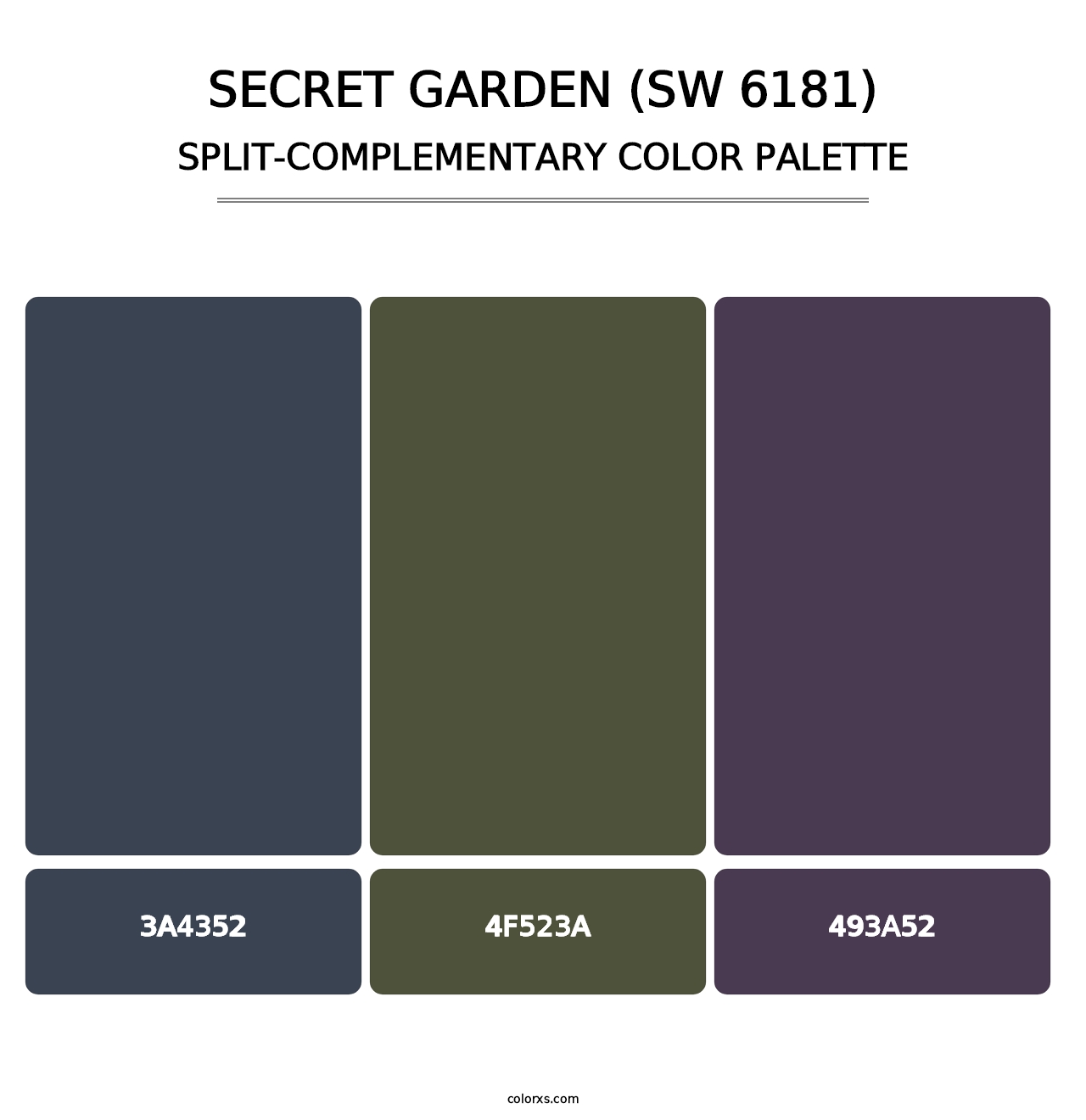 Secret Garden (SW 6181) - Split-Complementary Color Palette