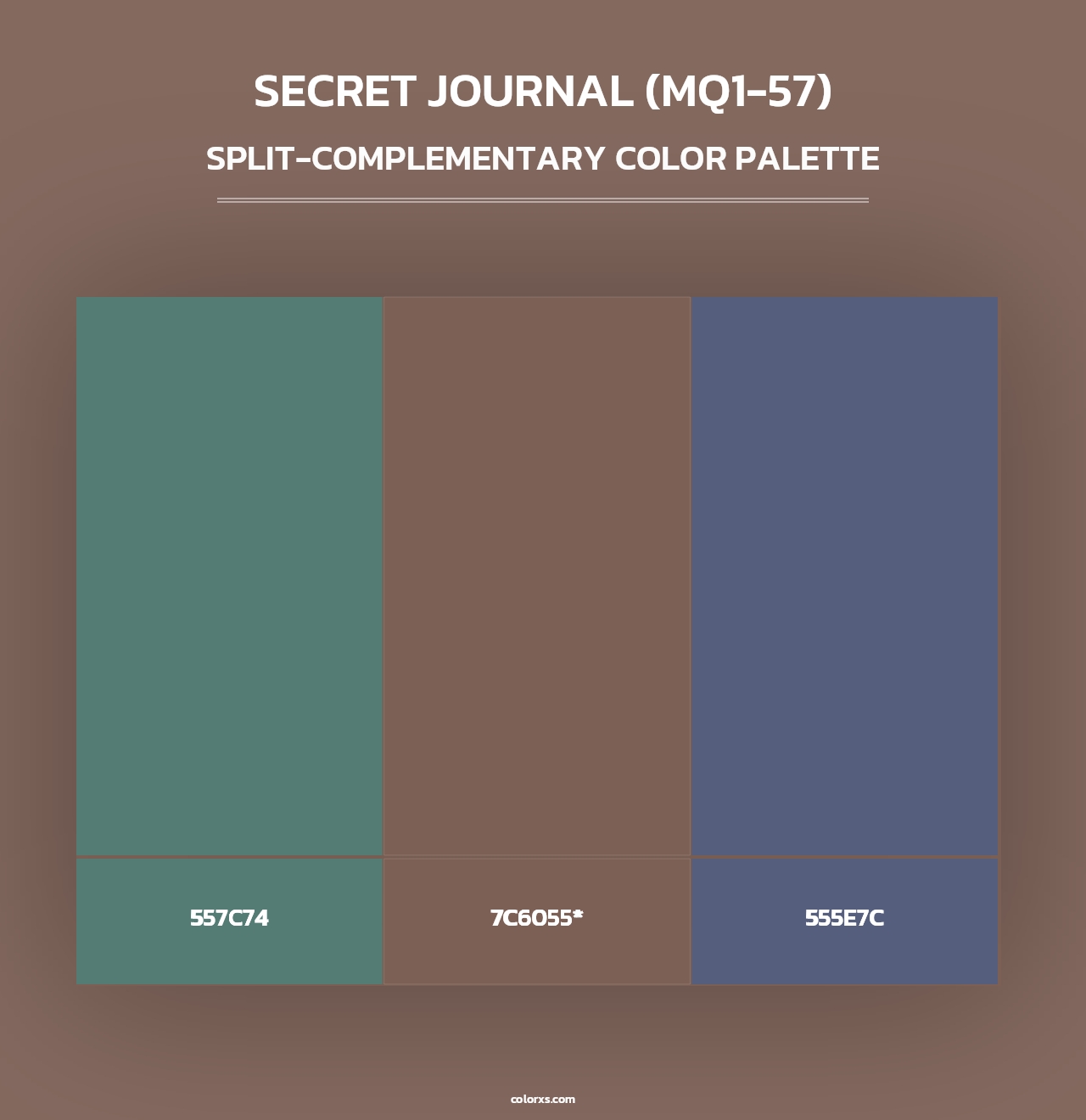 Secret Journal (MQ1-57) - Split-Complementary Color Palette