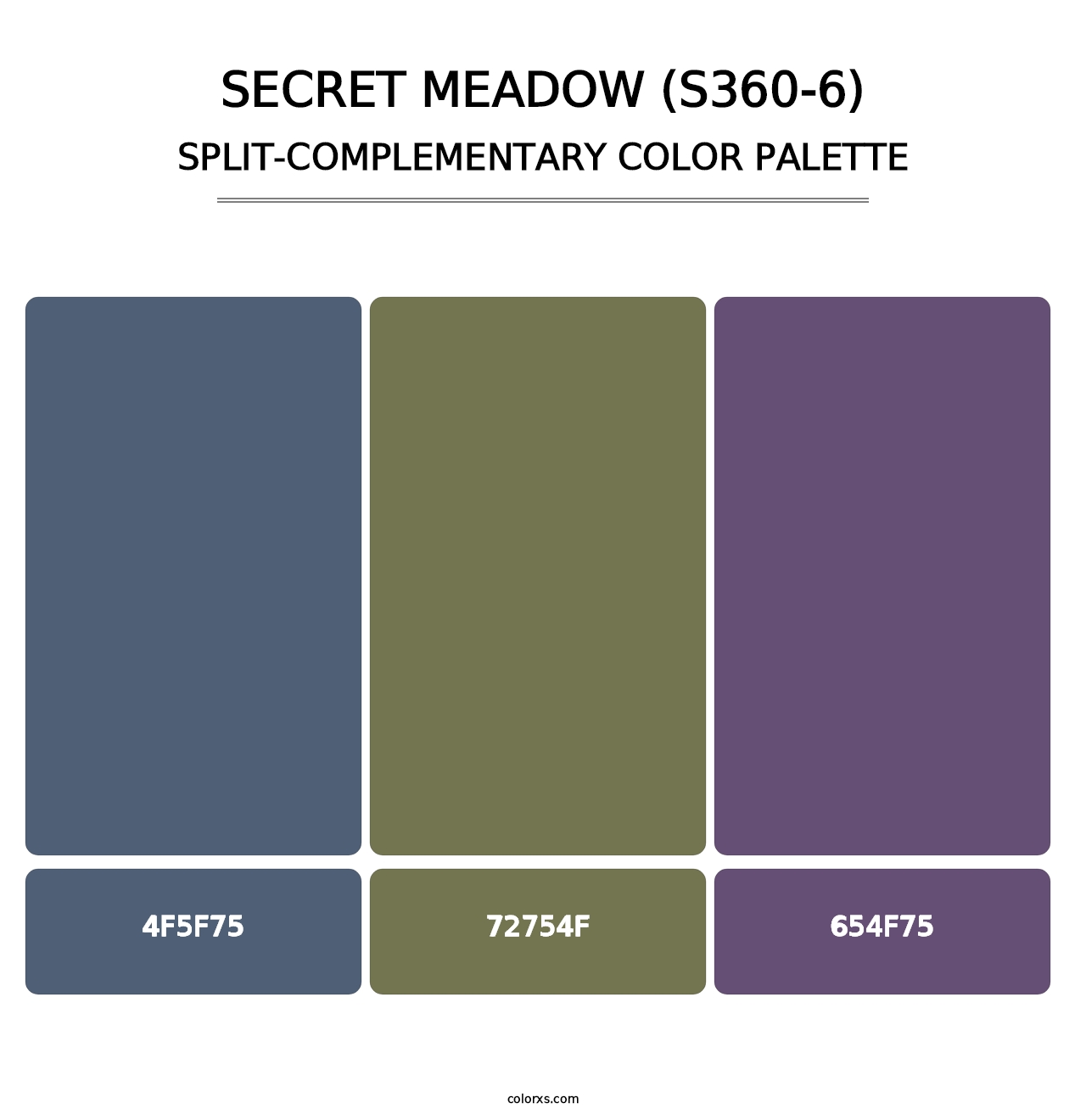 Secret Meadow (S360-6) - Split-Complementary Color Palette