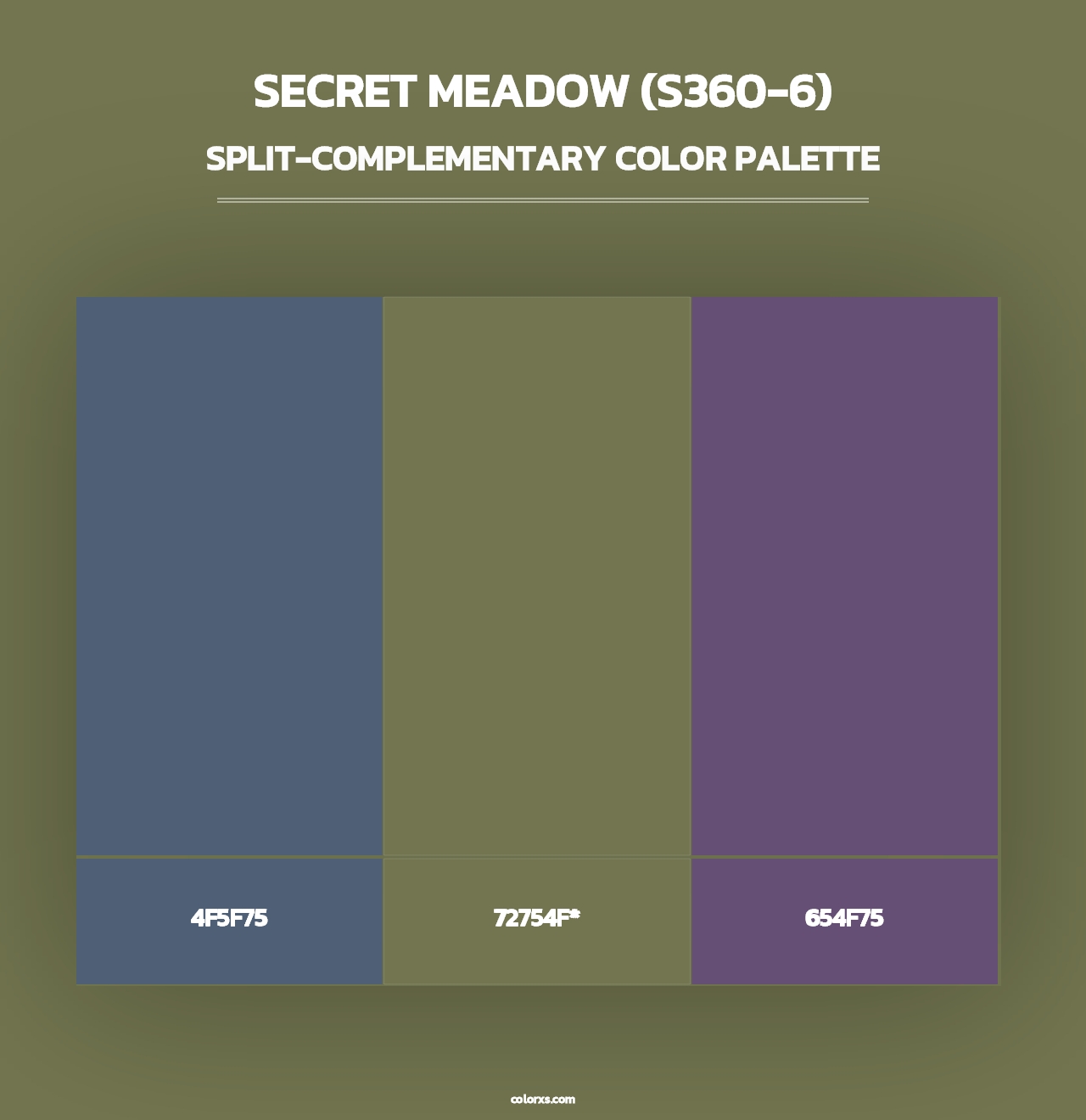 Secret Meadow (S360-6) - Split-Complementary Color Palette