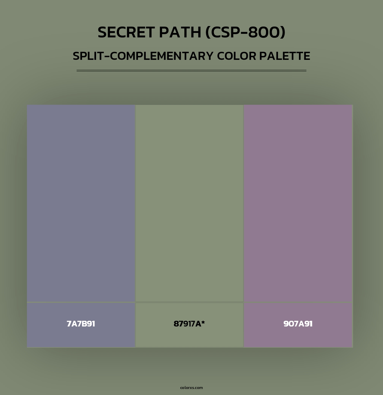 Secret Path (CSP-800) - Split-Complementary Color Palette