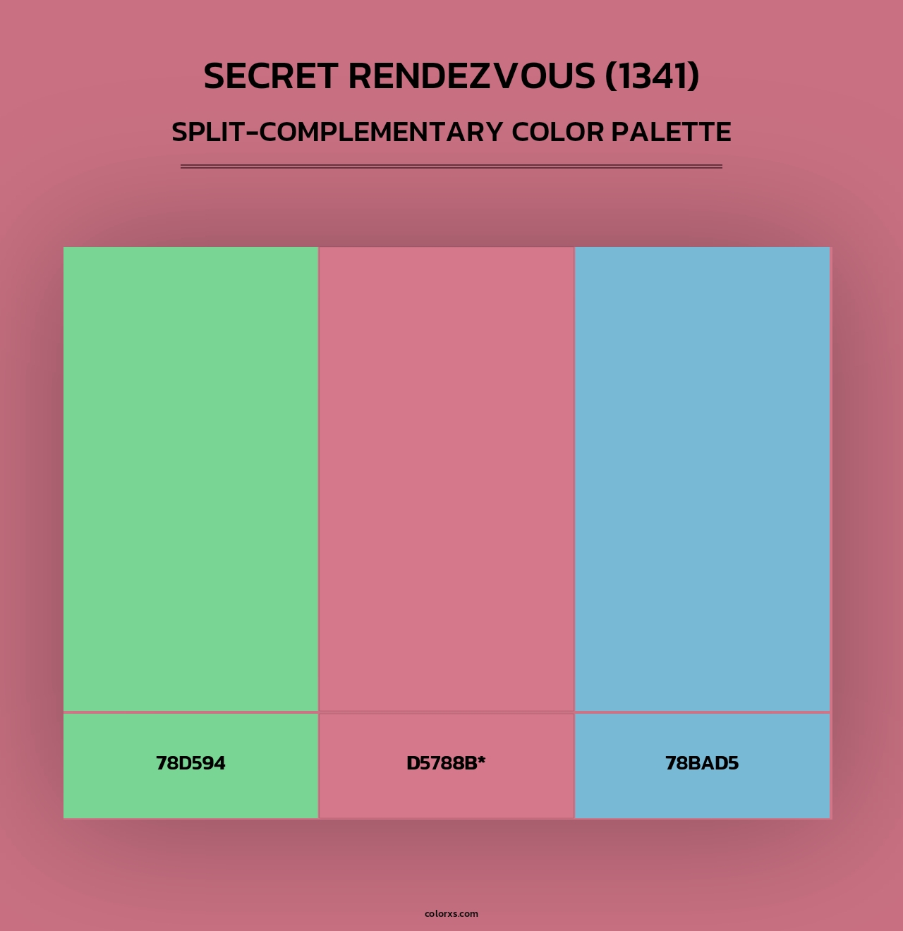 Secret Rendezvous (1341) - Split-Complementary Color Palette