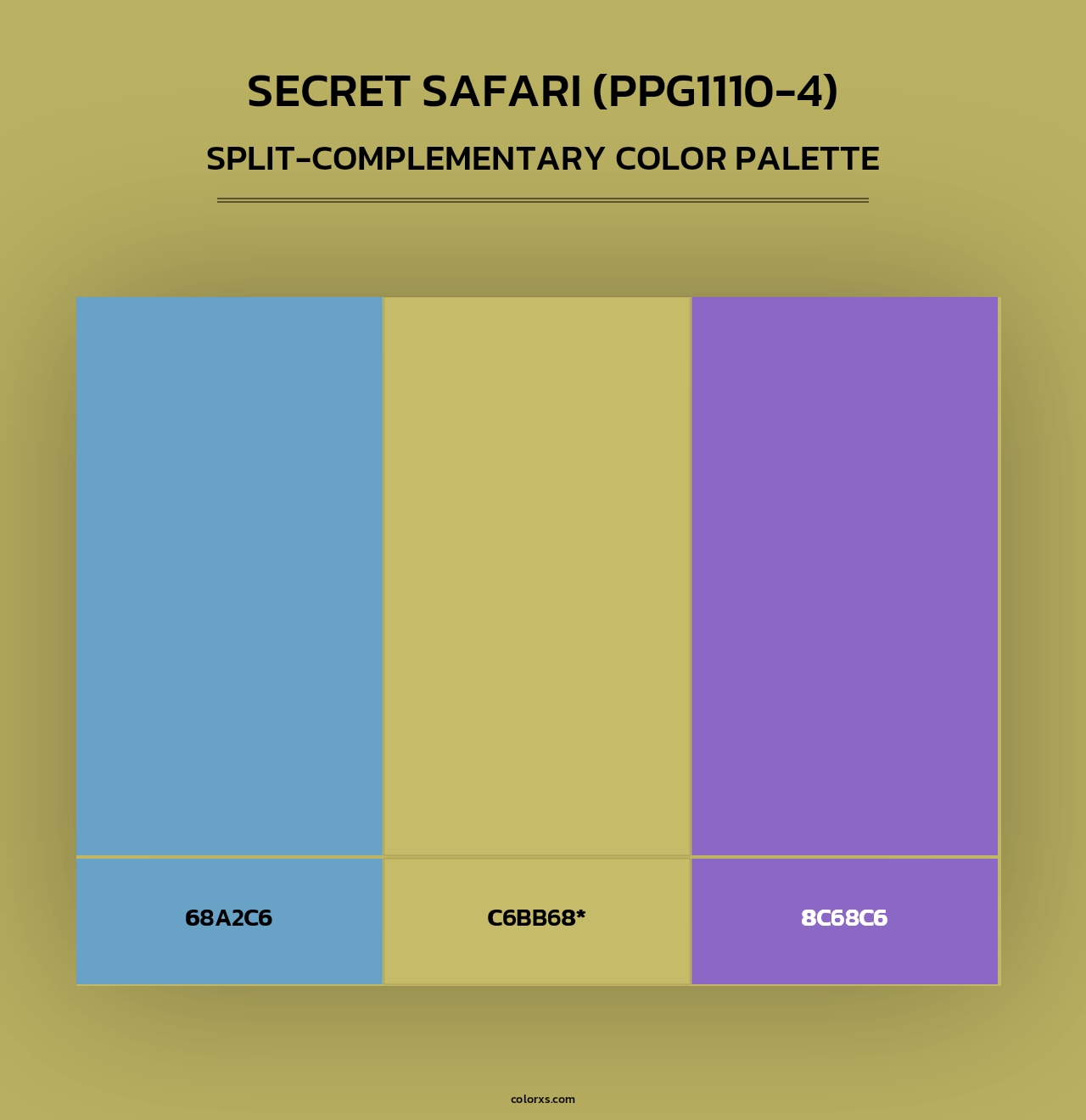 Secret Safari (PPG1110-4) - Split-Complementary Color Palette
