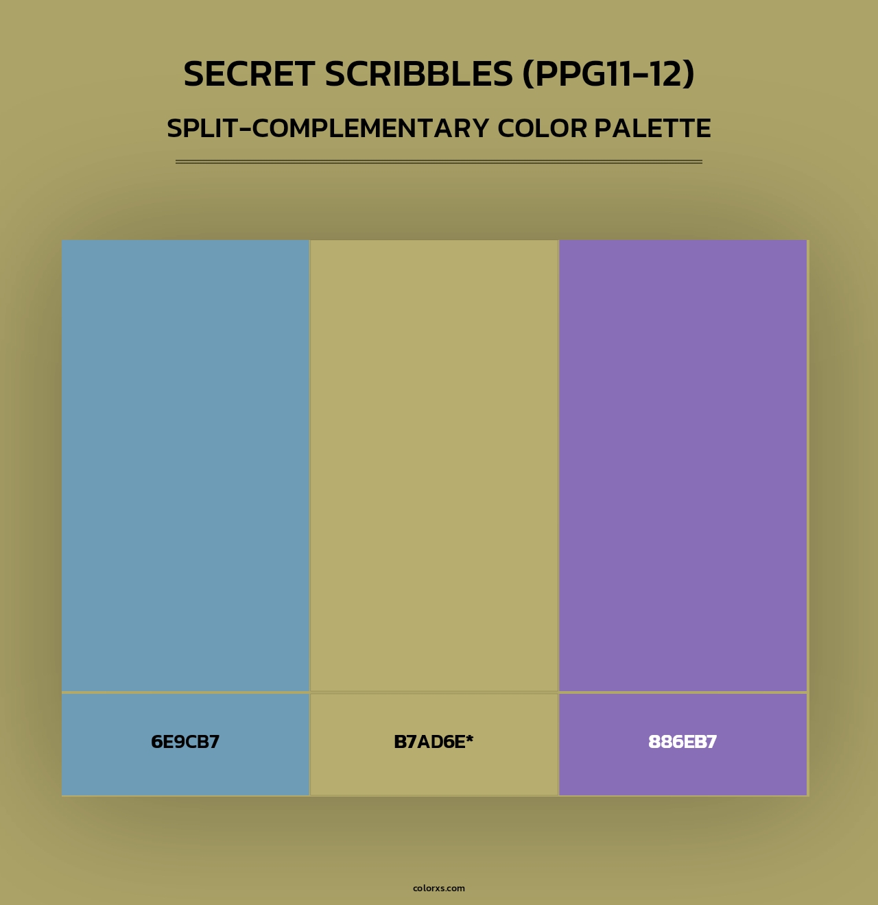 Secret Scribbles (PPG11-12) - Split-Complementary Color Palette