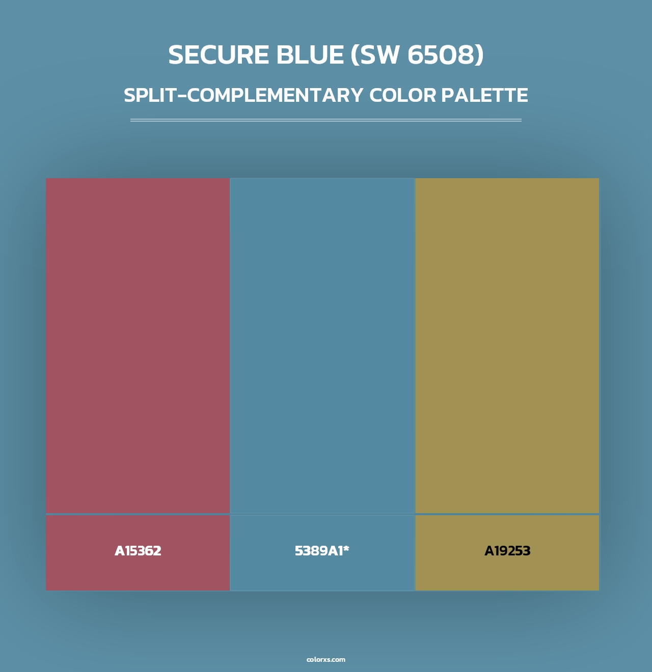 Secure Blue (SW 6508) - Split-Complementary Color Palette