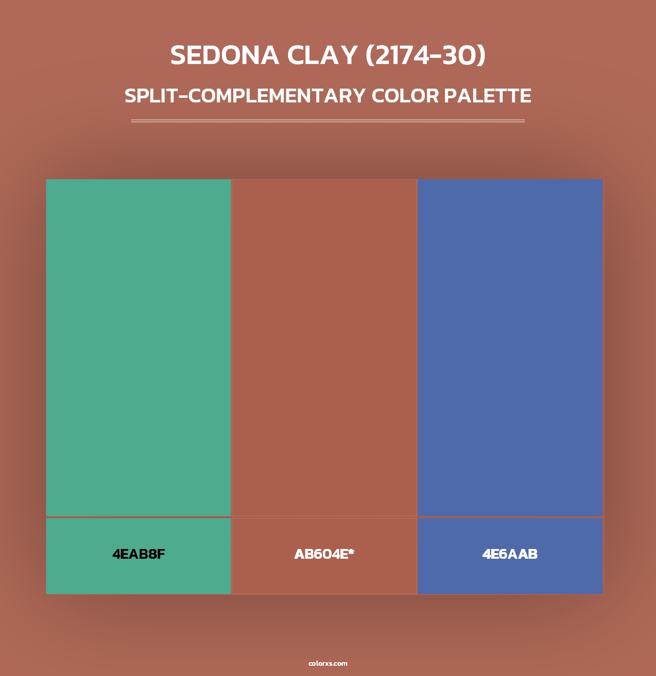 Sedona Clay (2174-30) - Split-Complementary Color Palette