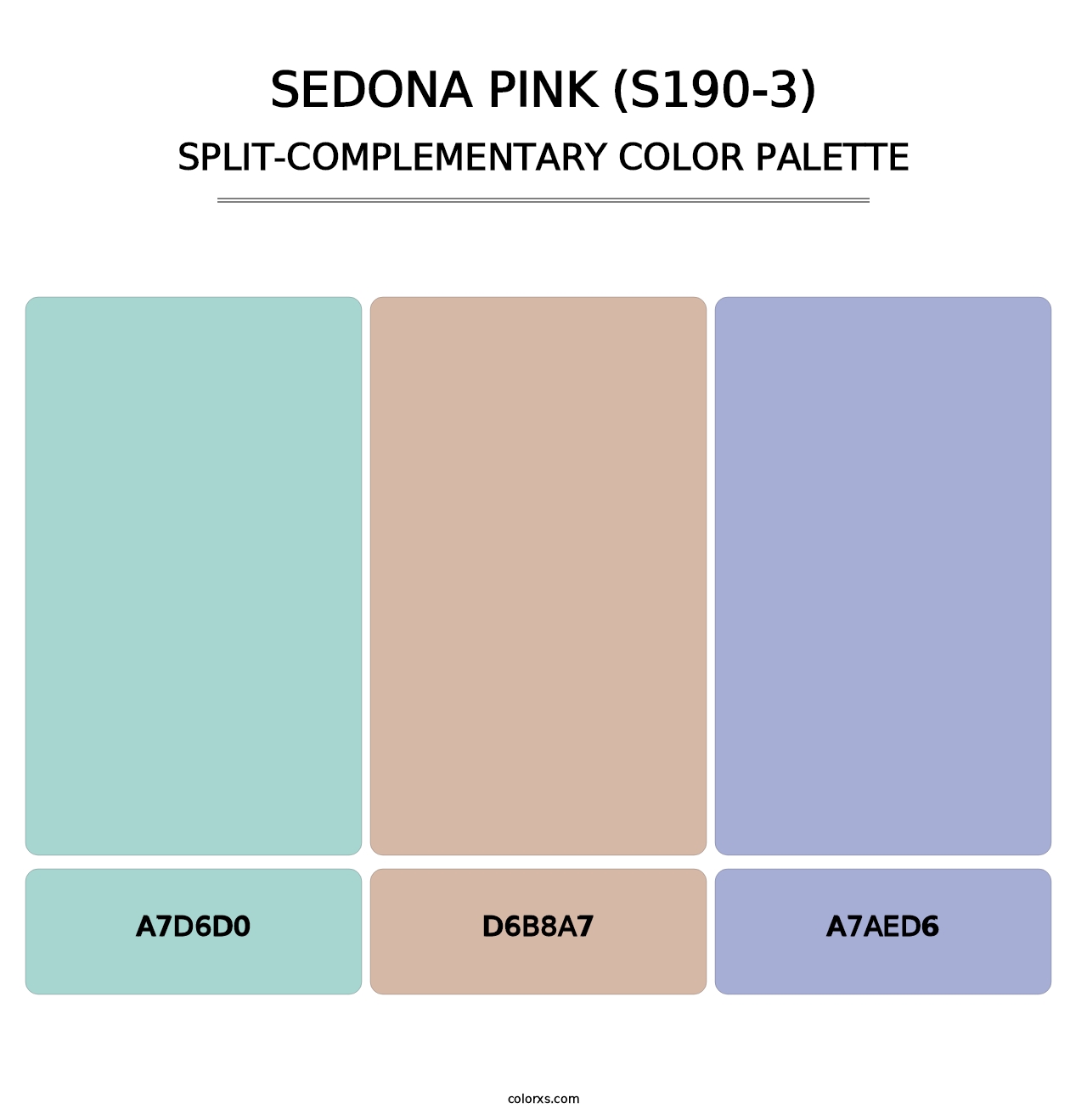 Sedona Pink (S190-3) - Split-Complementary Color Palette