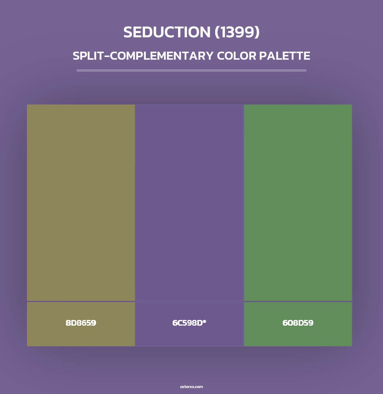 Seduction (1399) - Split-Complementary Color Palette