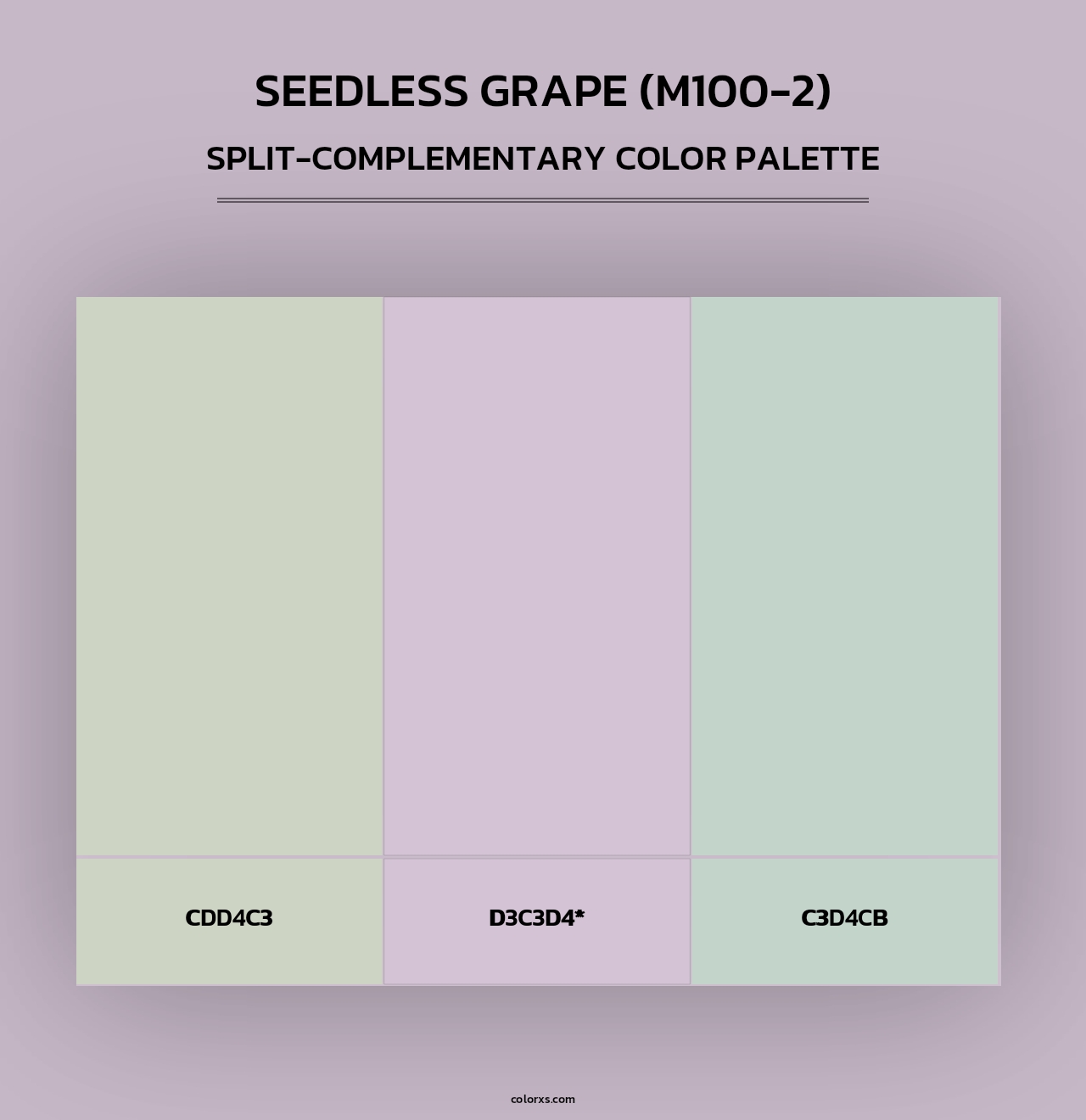Seedless Grape (M100-2) - Split-Complementary Color Palette