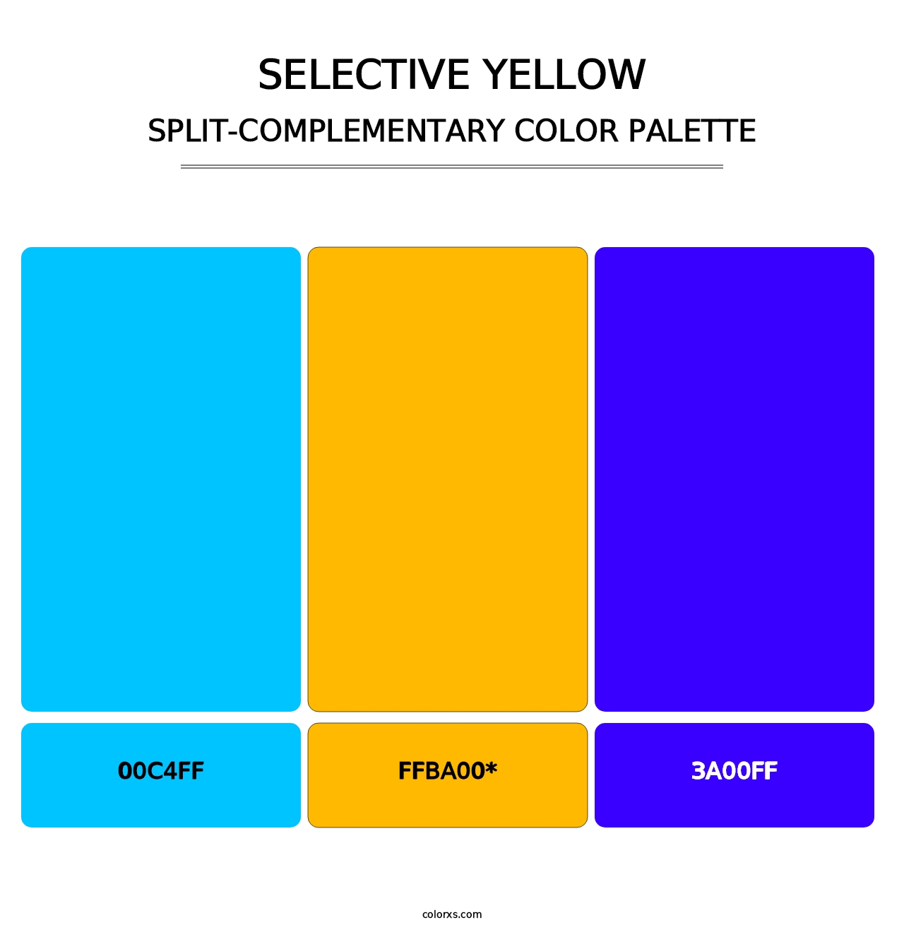 Selective yellow - Split-Complementary Color Palette