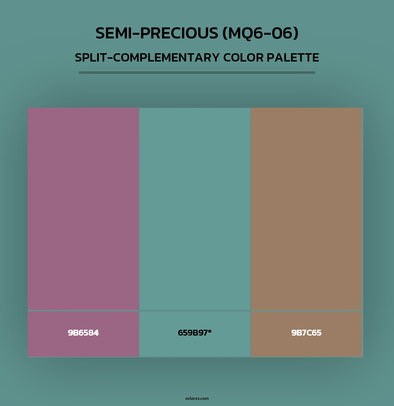 Semi-Precious (MQ6-06) - Split-Complementary Color Palette