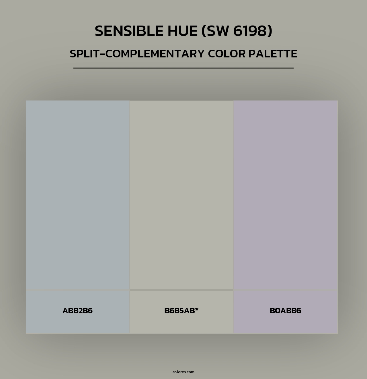 Sensible Hue (SW 6198) - Split-Complementary Color Palette