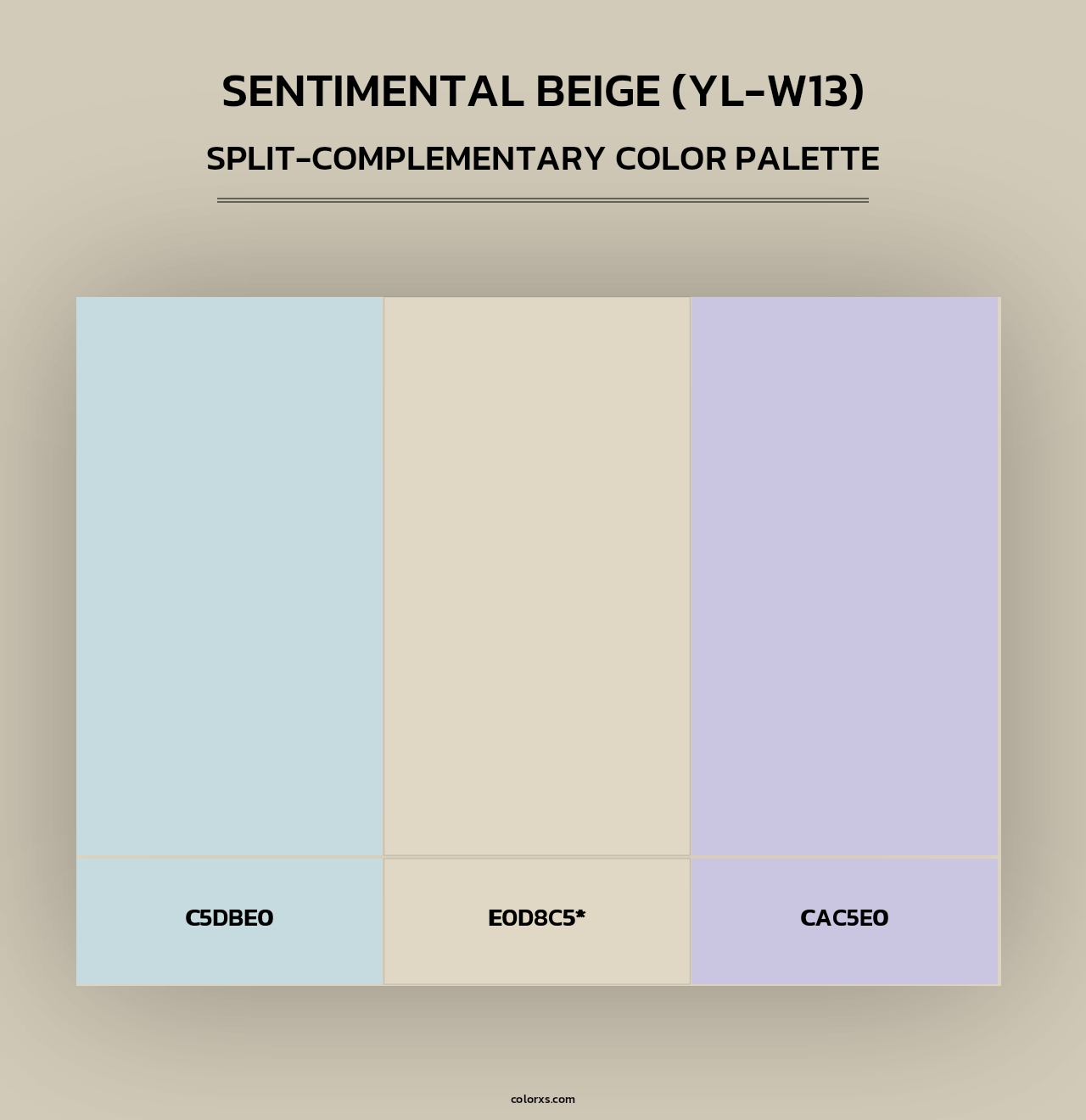 Sentimental Beige (YL-W13) - Split-Complementary Color Palette