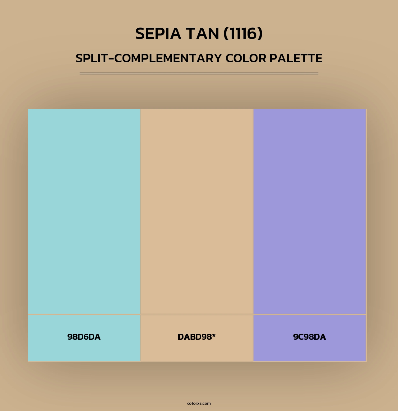 Sepia Tan (1116) - Split-Complementary Color Palette
