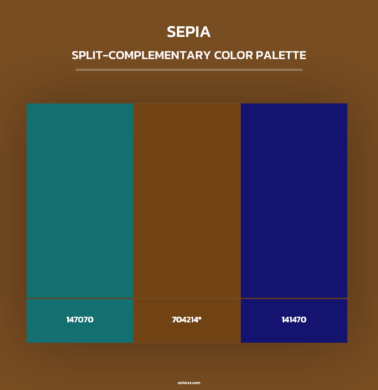Sepia - Split-Complementary Color Palette