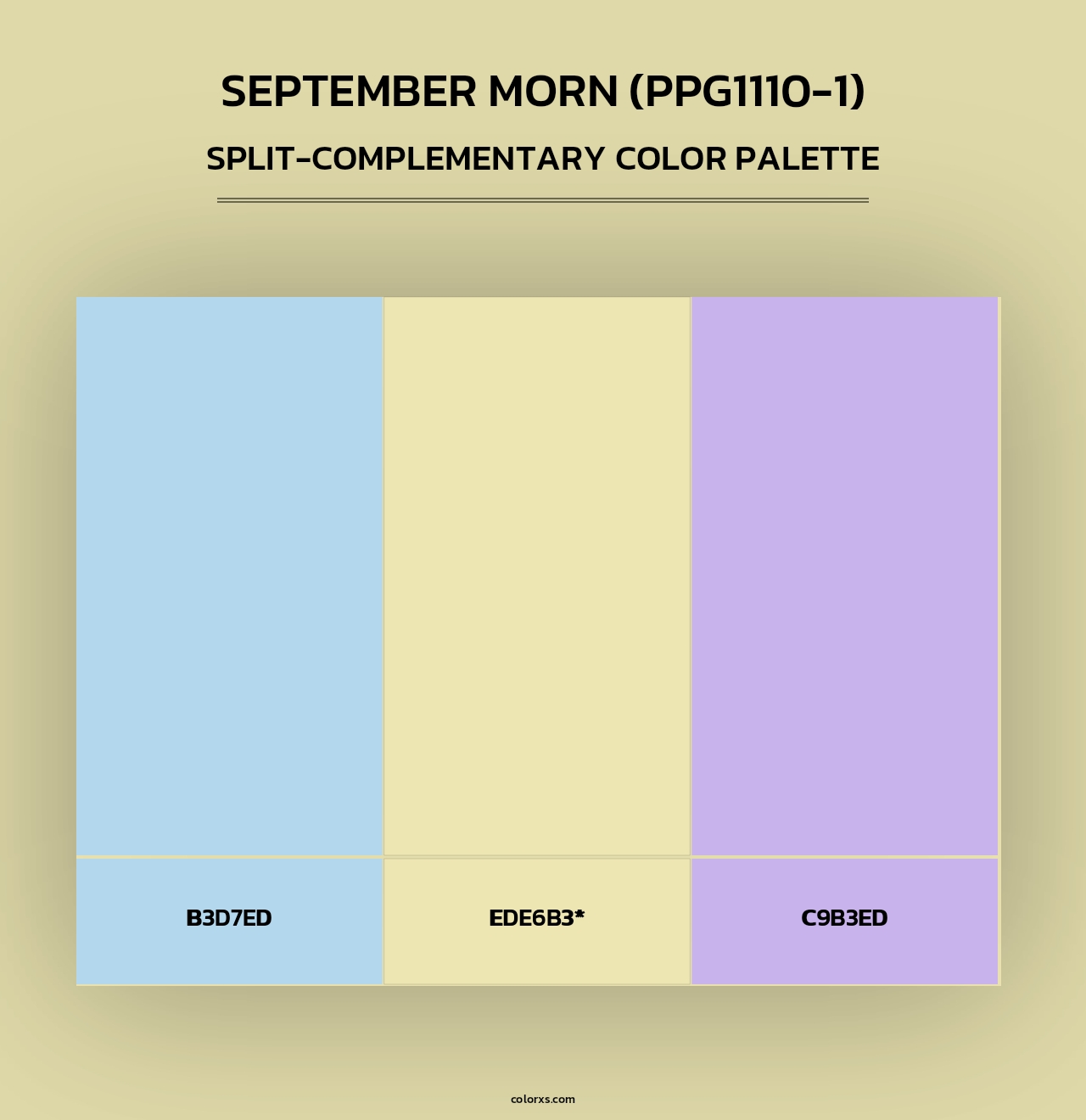 September Morn (PPG1110-1) - Split-Complementary Color Palette