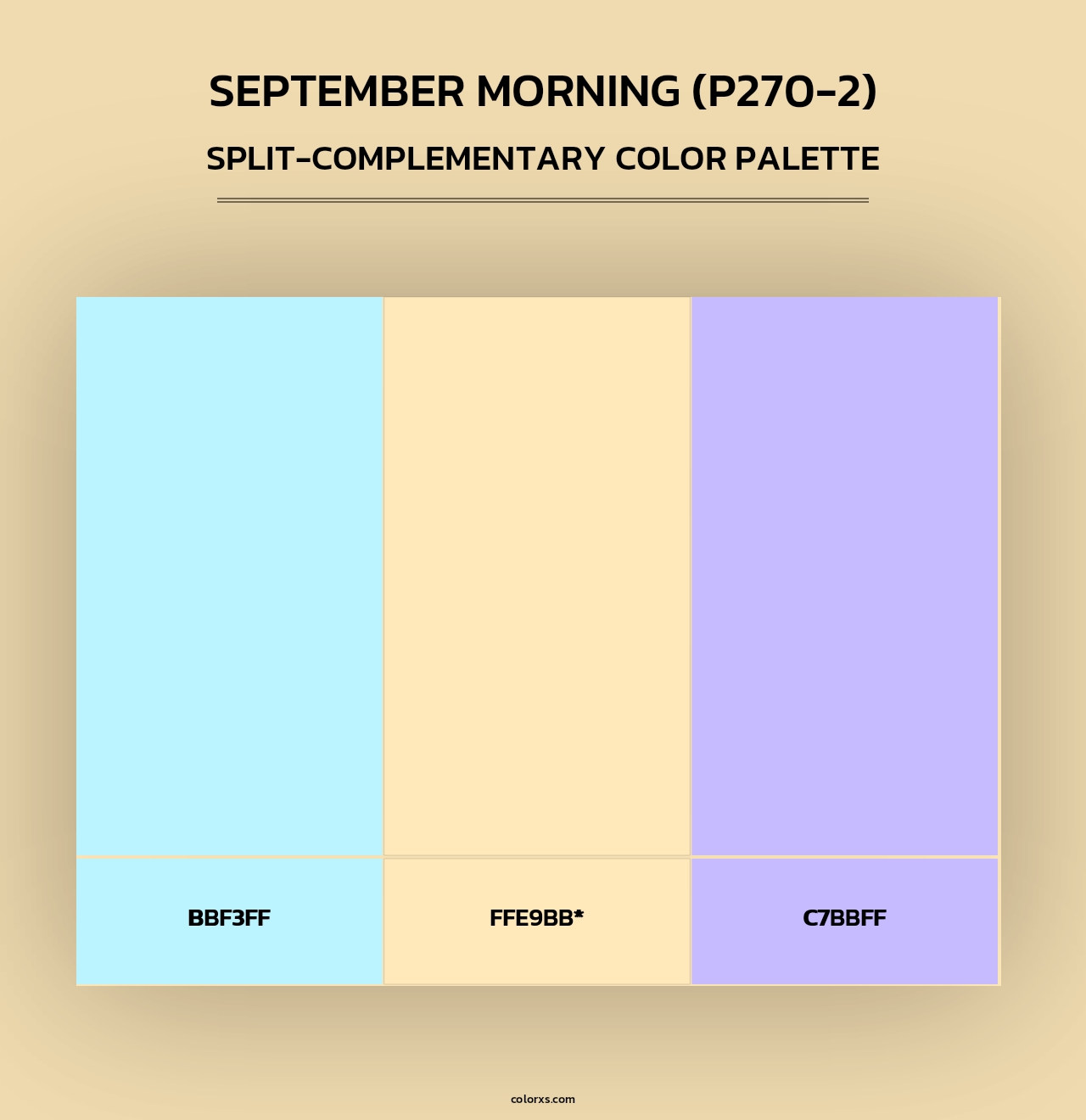 September Morning (P270-2) - Split-Complementary Color Palette