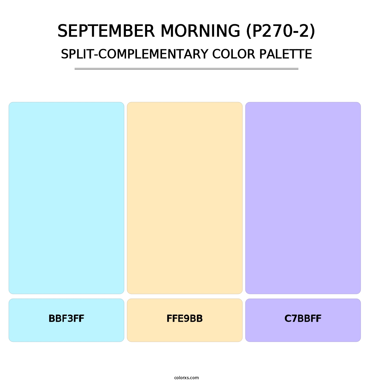 September Morning (P270-2) - Split-Complementary Color Palette