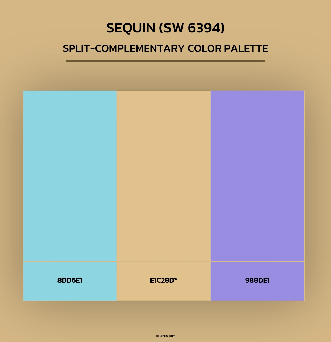 Sequin (SW 6394) - Split-Complementary Color Palette