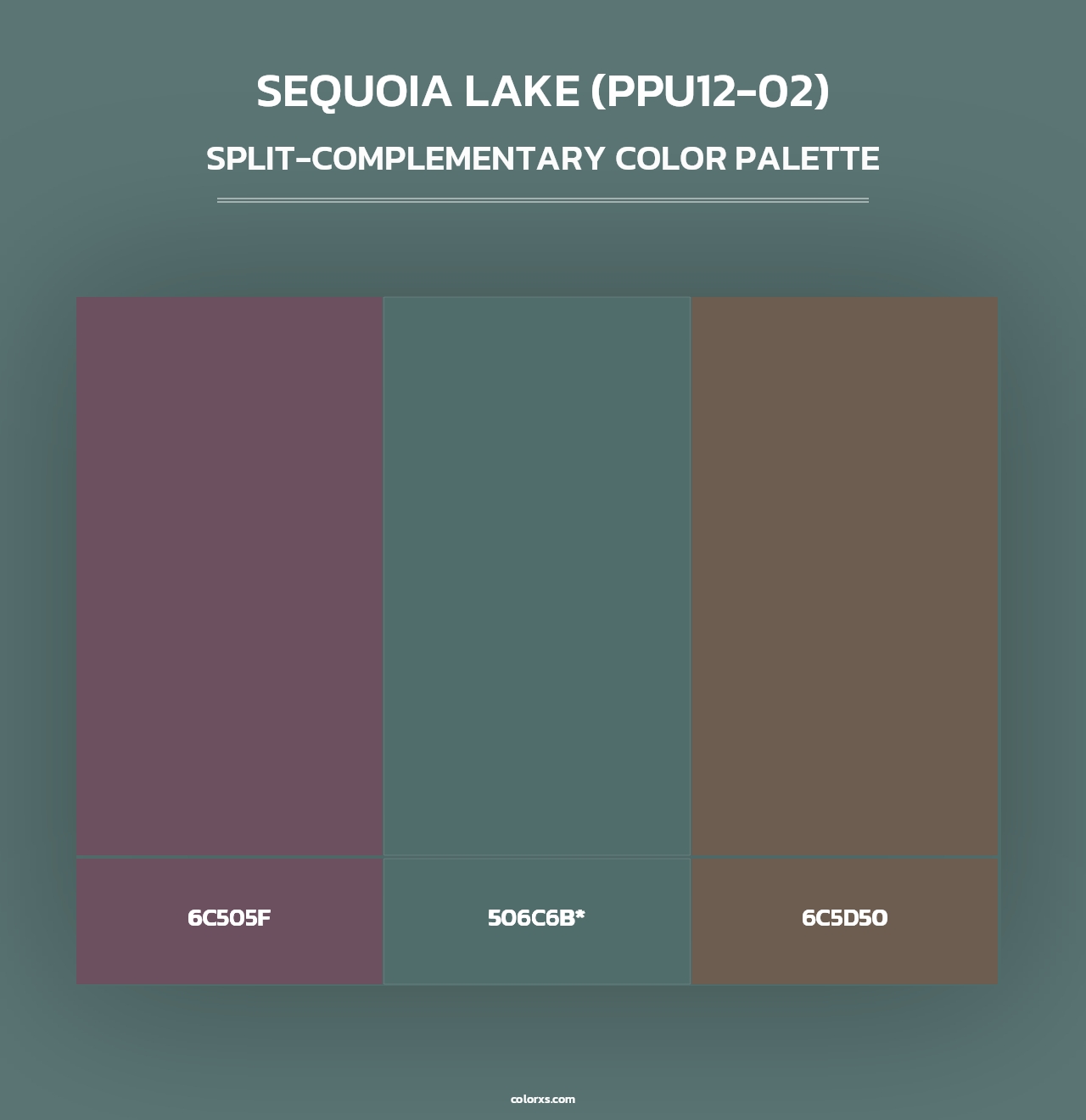 Sequoia Lake (PPU12-02) - Split-Complementary Color Palette