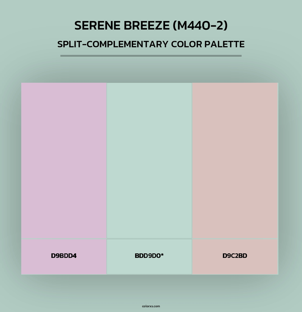 Serene Breeze (M440-2) - Split-Complementary Color Palette