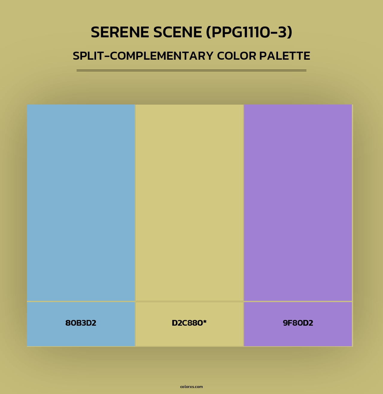 Serene Scene (PPG1110-3) - Split-Complementary Color Palette