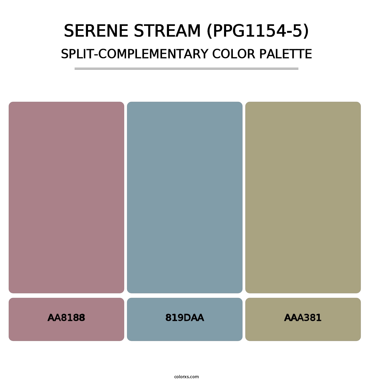 Serene Stream (PPG1154-5) - Split-Complementary Color Palette
