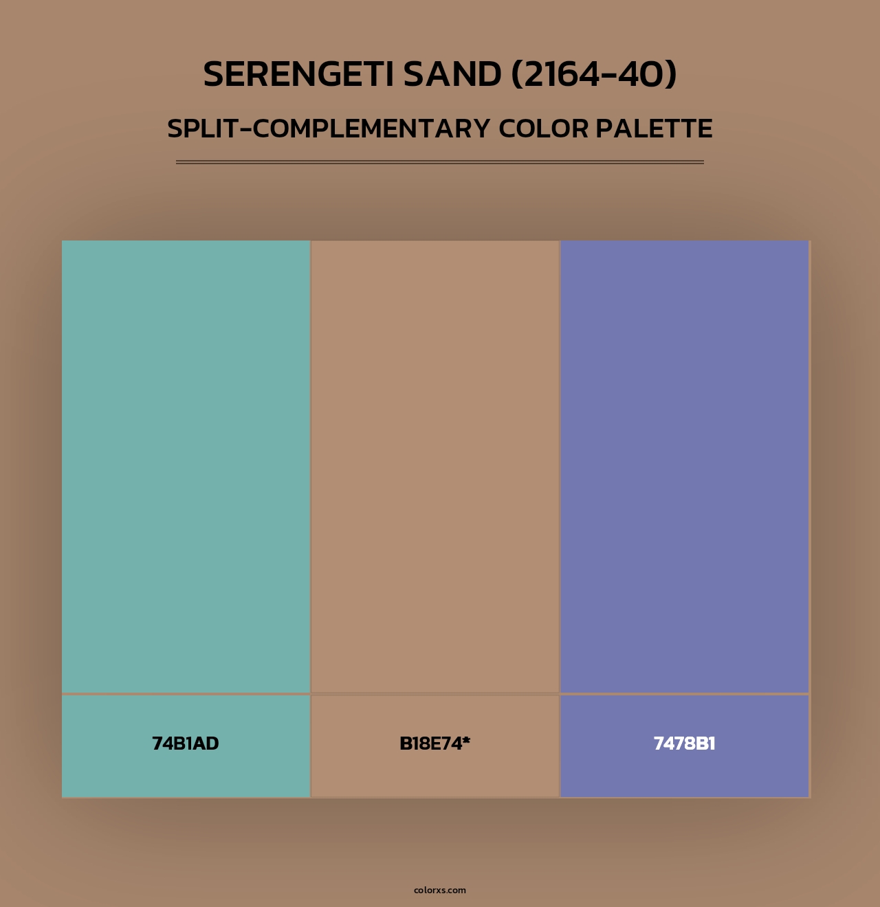 Serengeti Sand (2164-40) - Split-Complementary Color Palette