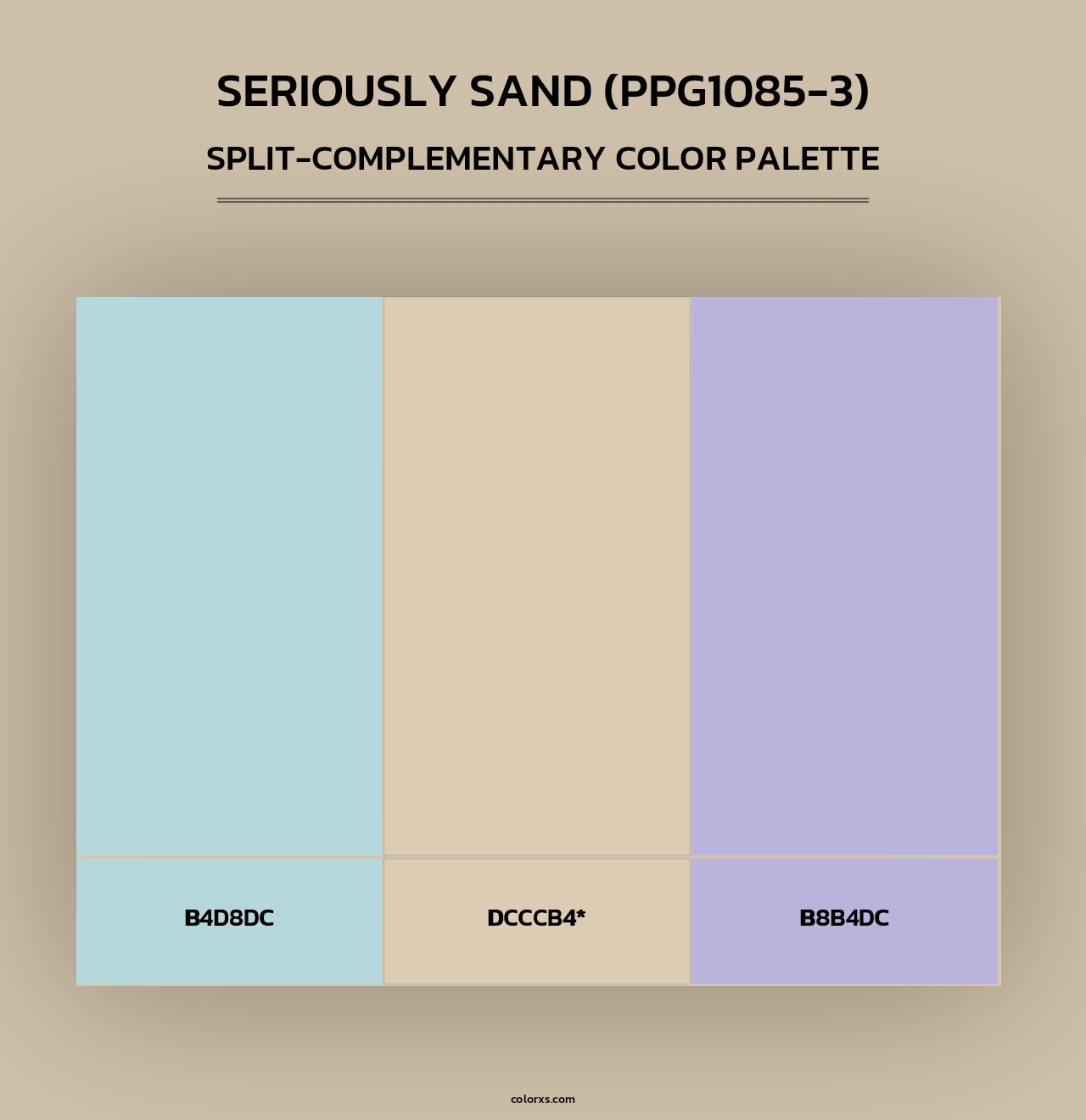 Seriously Sand (PPG1085-3) - Split-Complementary Color Palette