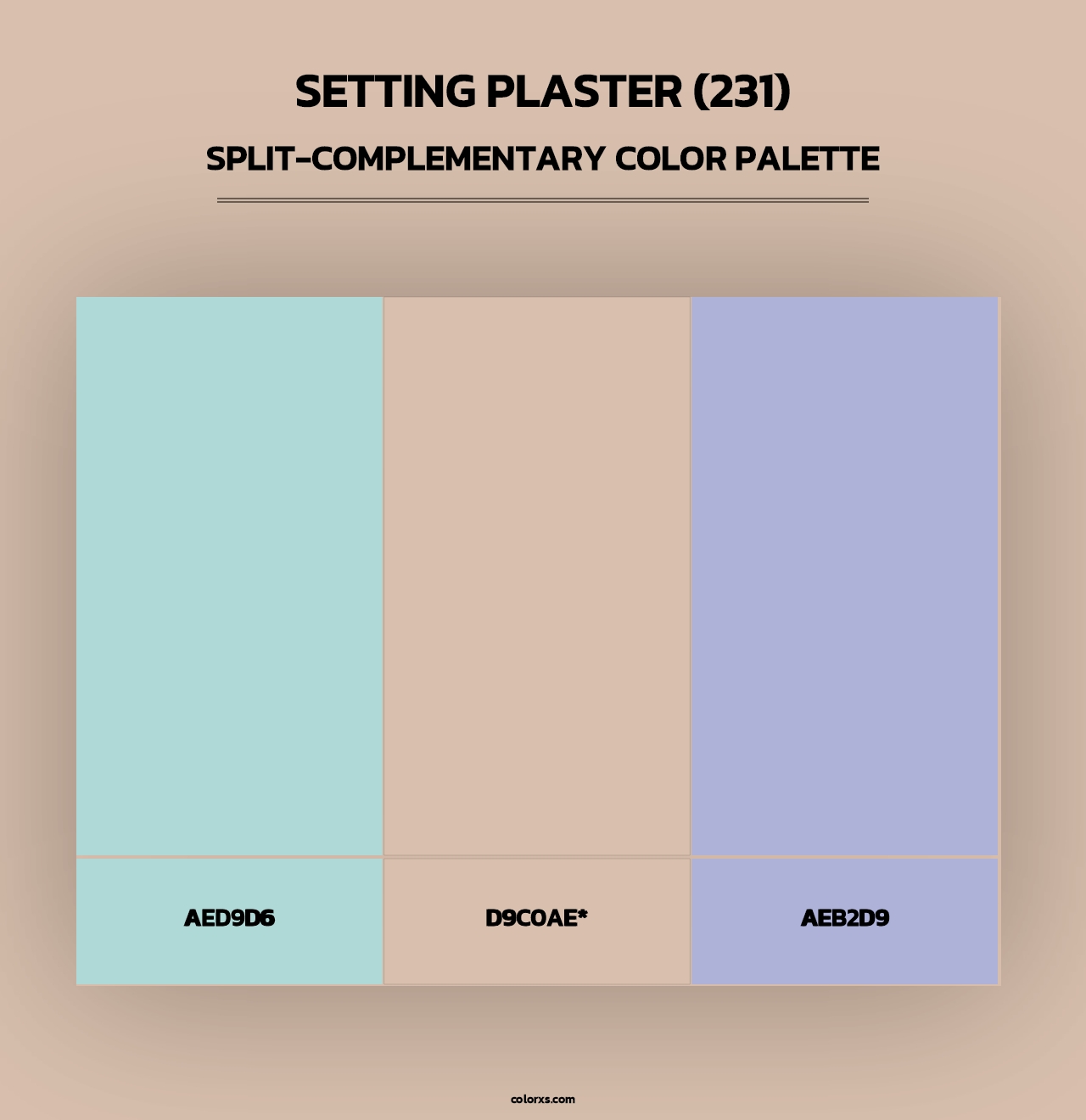 Setting Plaster (231) - Split-Complementary Color Palette