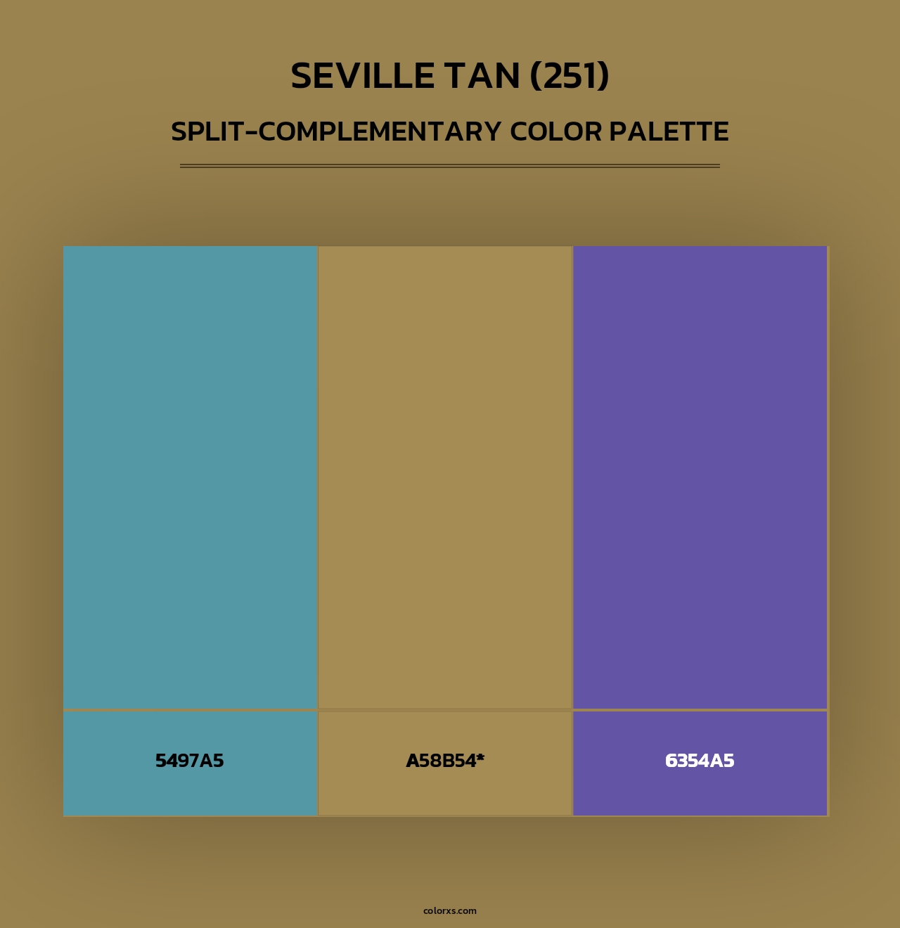 Seville Tan (251) - Split-Complementary Color Palette