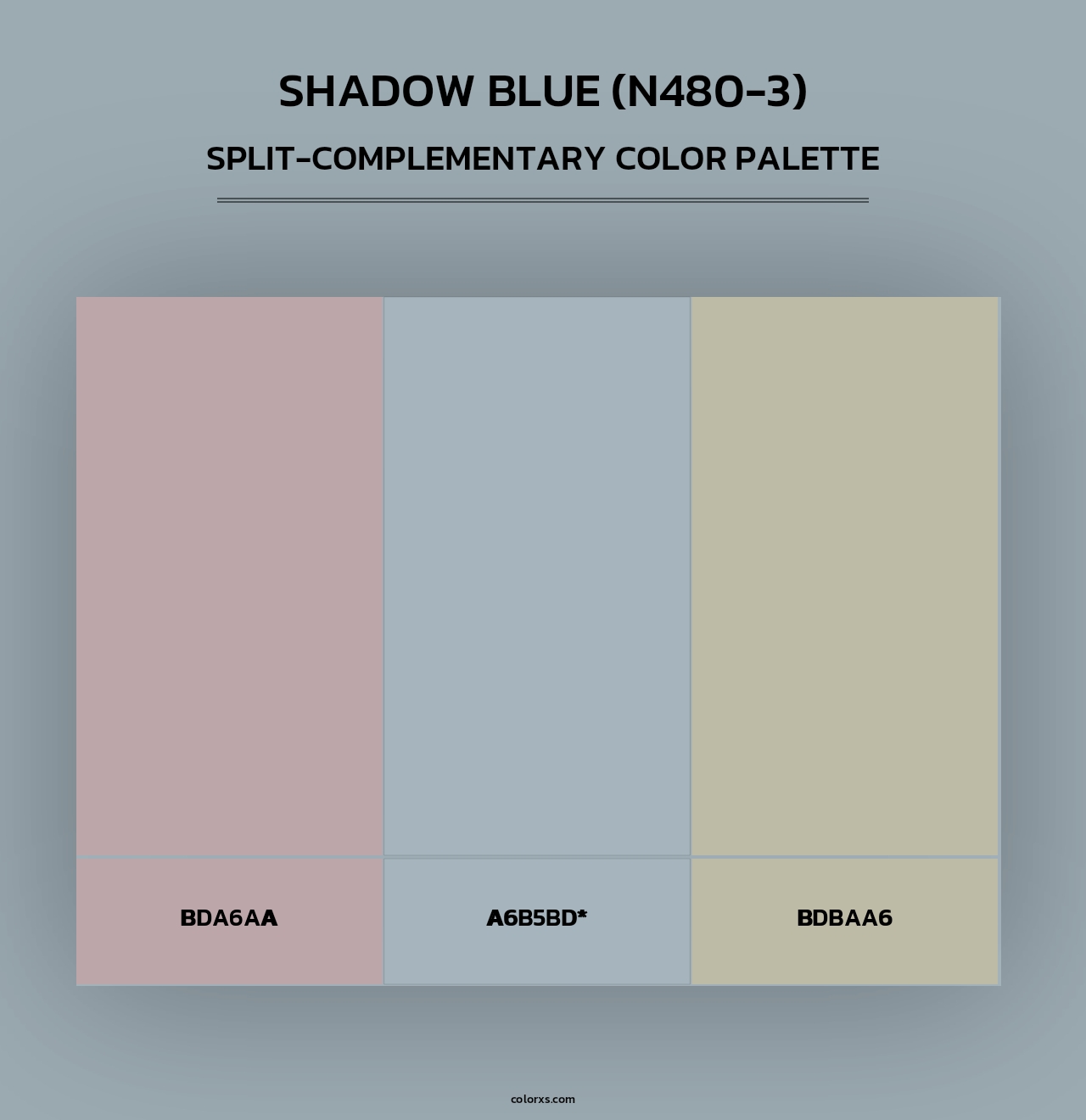 Shadow Blue (N480-3) - Split-Complementary Color Palette