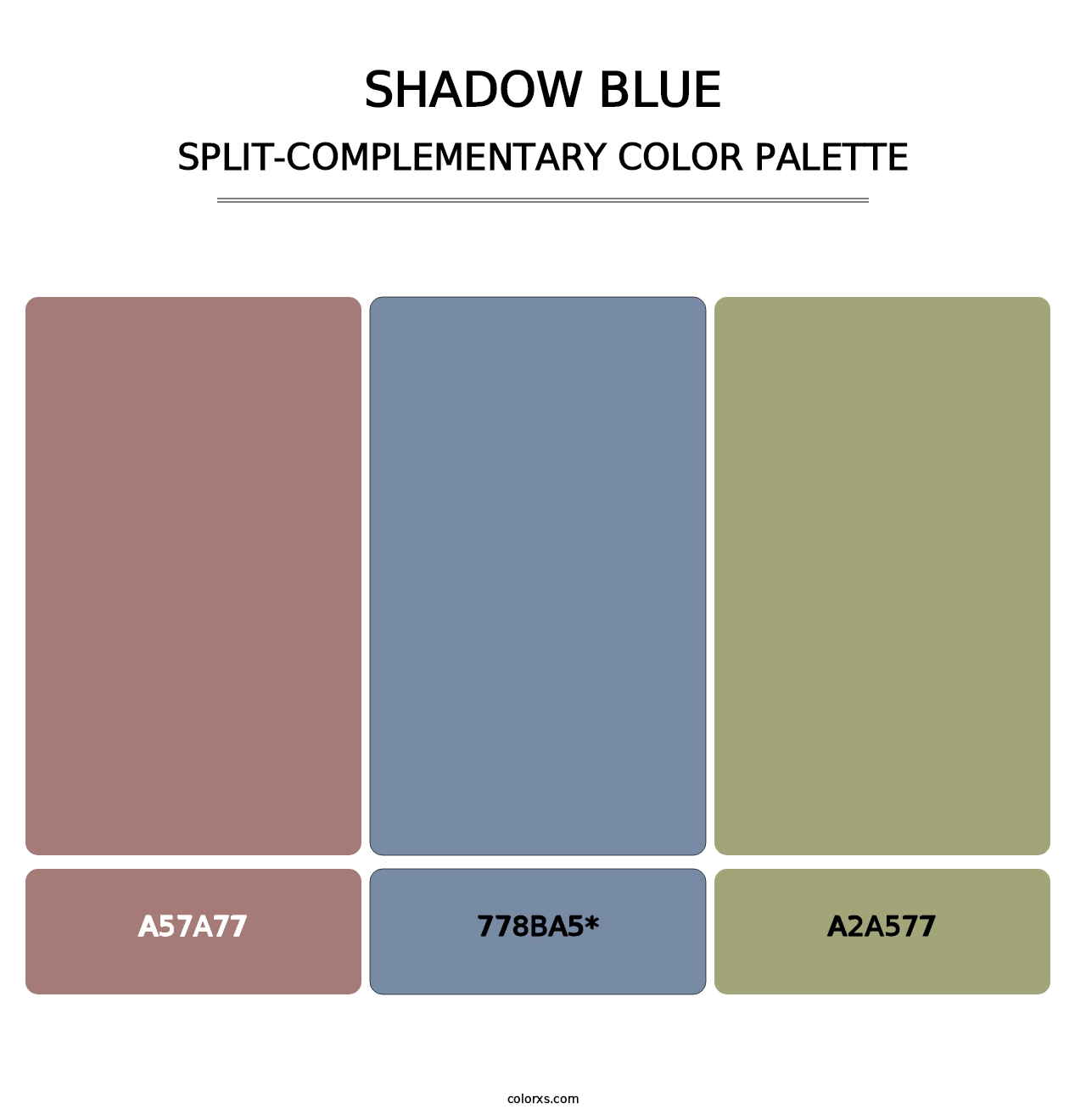 Shadow Blue - Split-Complementary Color Palette