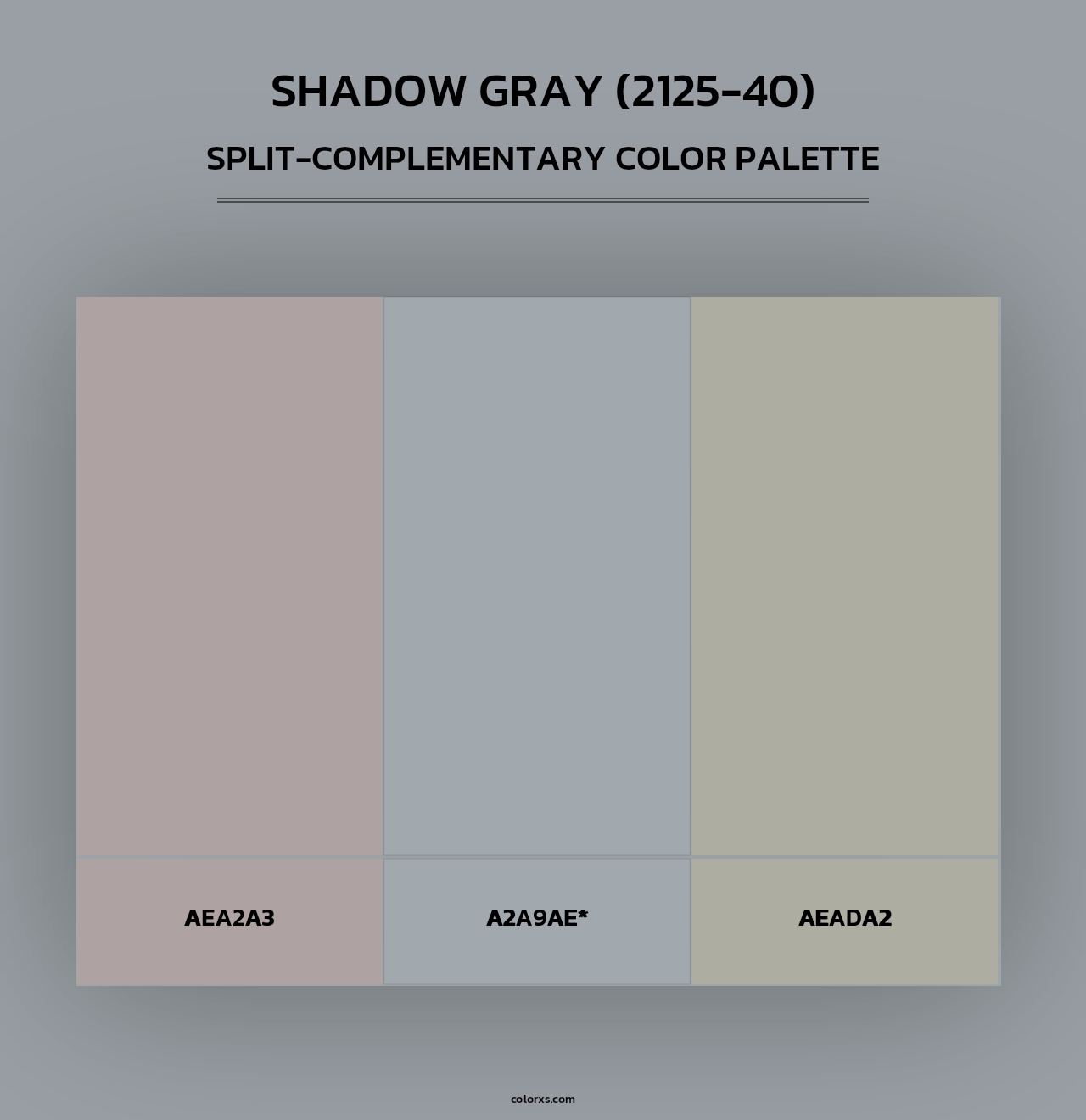 Shadow Gray (2125-40) - Split-Complementary Color Palette