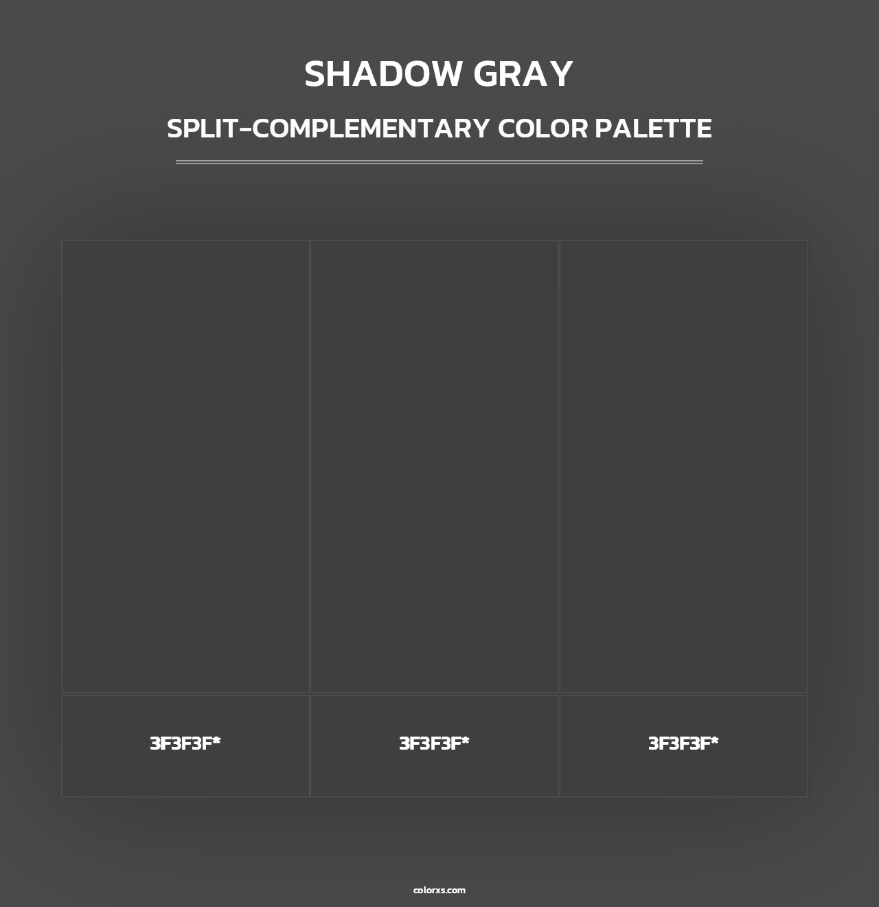 Shadow Gray - Split-Complementary Color Palette