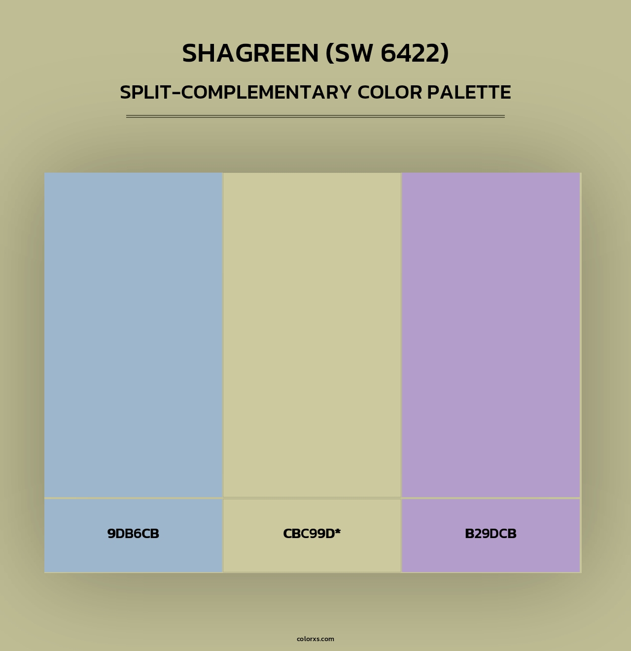 Shagreen (SW 6422) - Split-Complementary Color Palette
