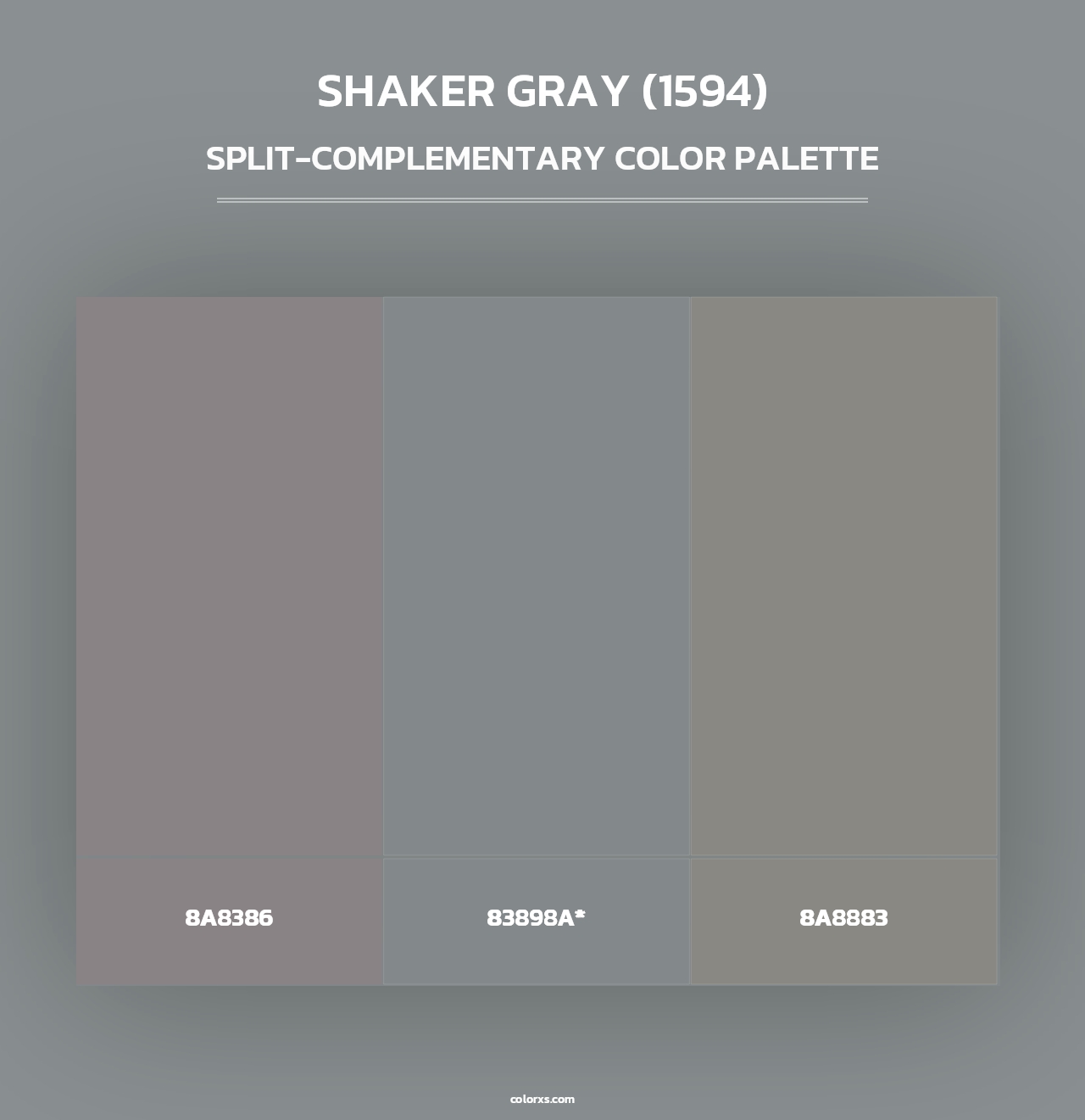 Shaker Gray (1594) - Split-Complementary Color Palette